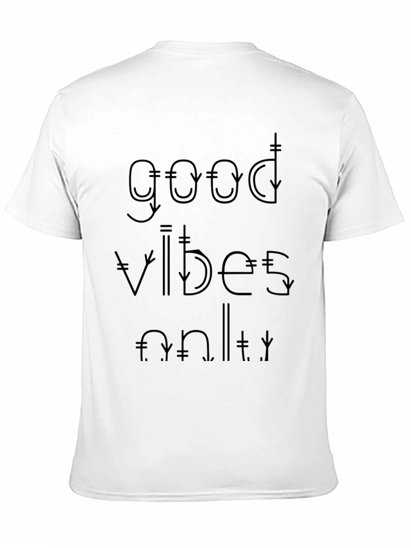 Black Good Vibes Only Black Graphic T-Shirt view 11