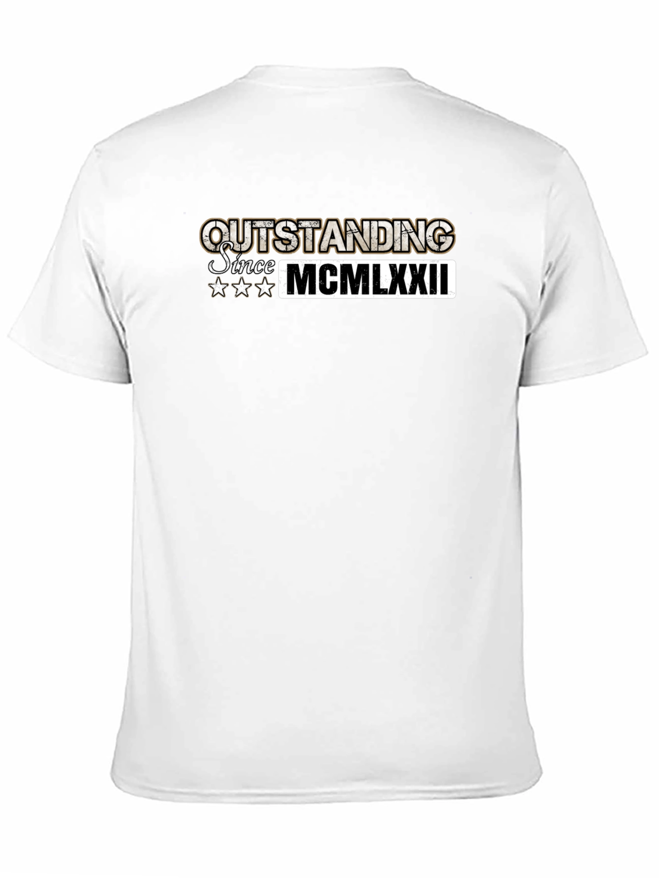 Black Outstanding Since 1972 Black T-Shirt view 11