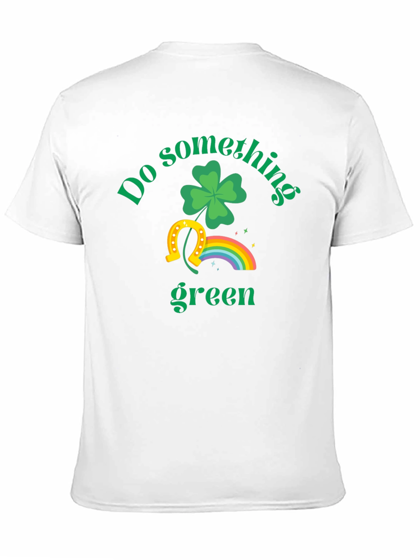 Black St. Patrick's Day 'Do Something Green' T-Shirt view 11