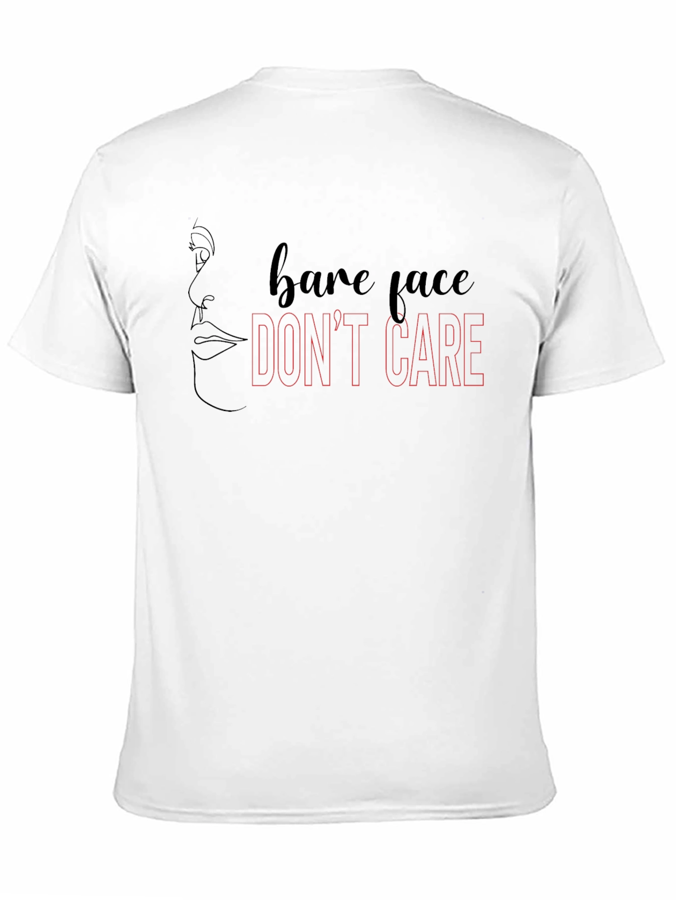 Black Bare Face Don't Care Graphic Tee view 11