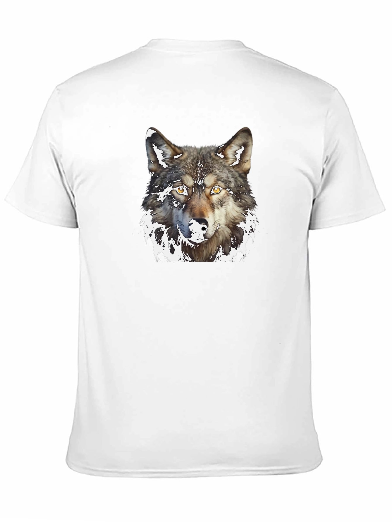 Black Wolf Graphic Print Black T-Shirt view 11