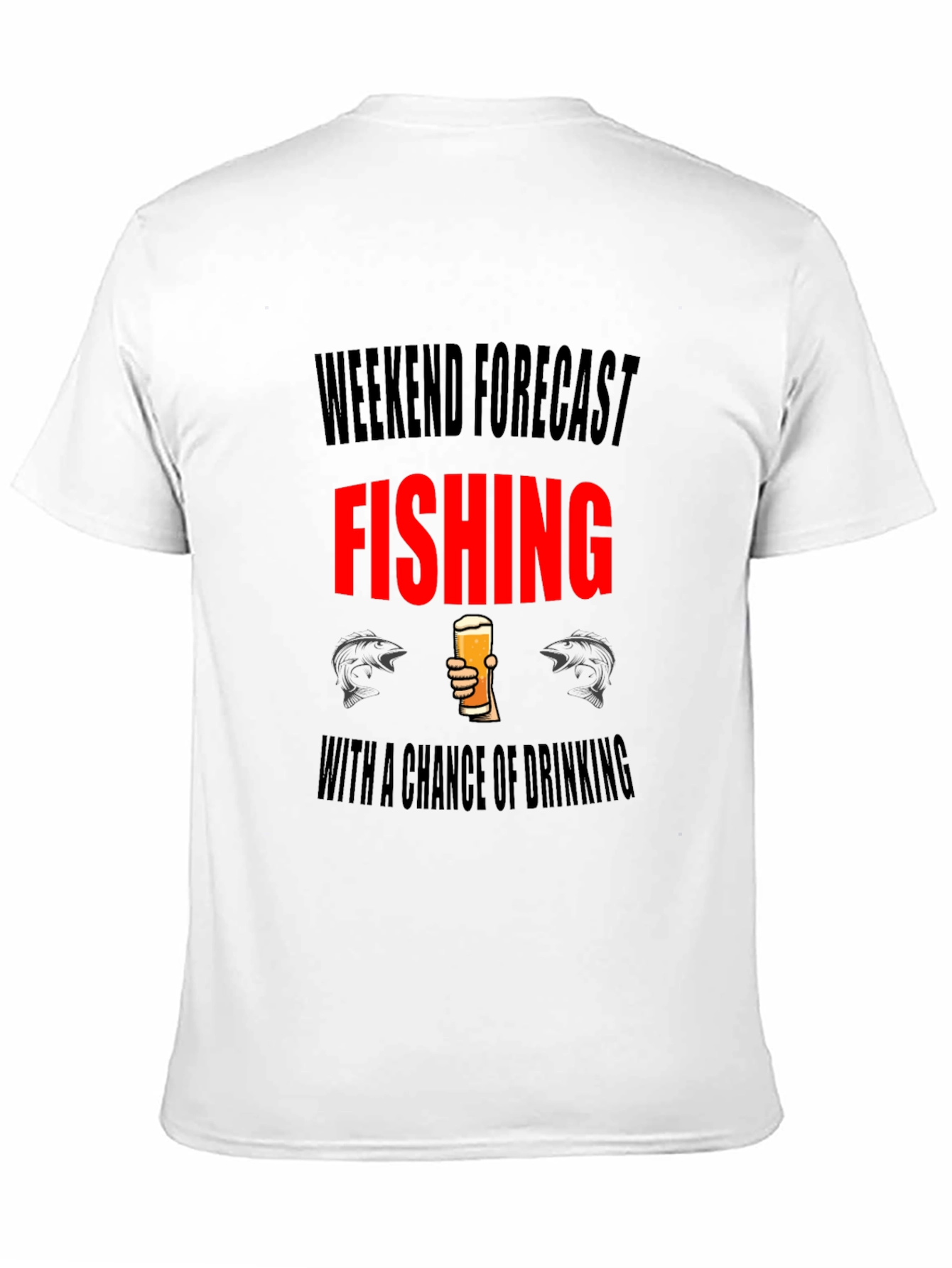Black Weekend Fishing Forecast T-Shirt view 11