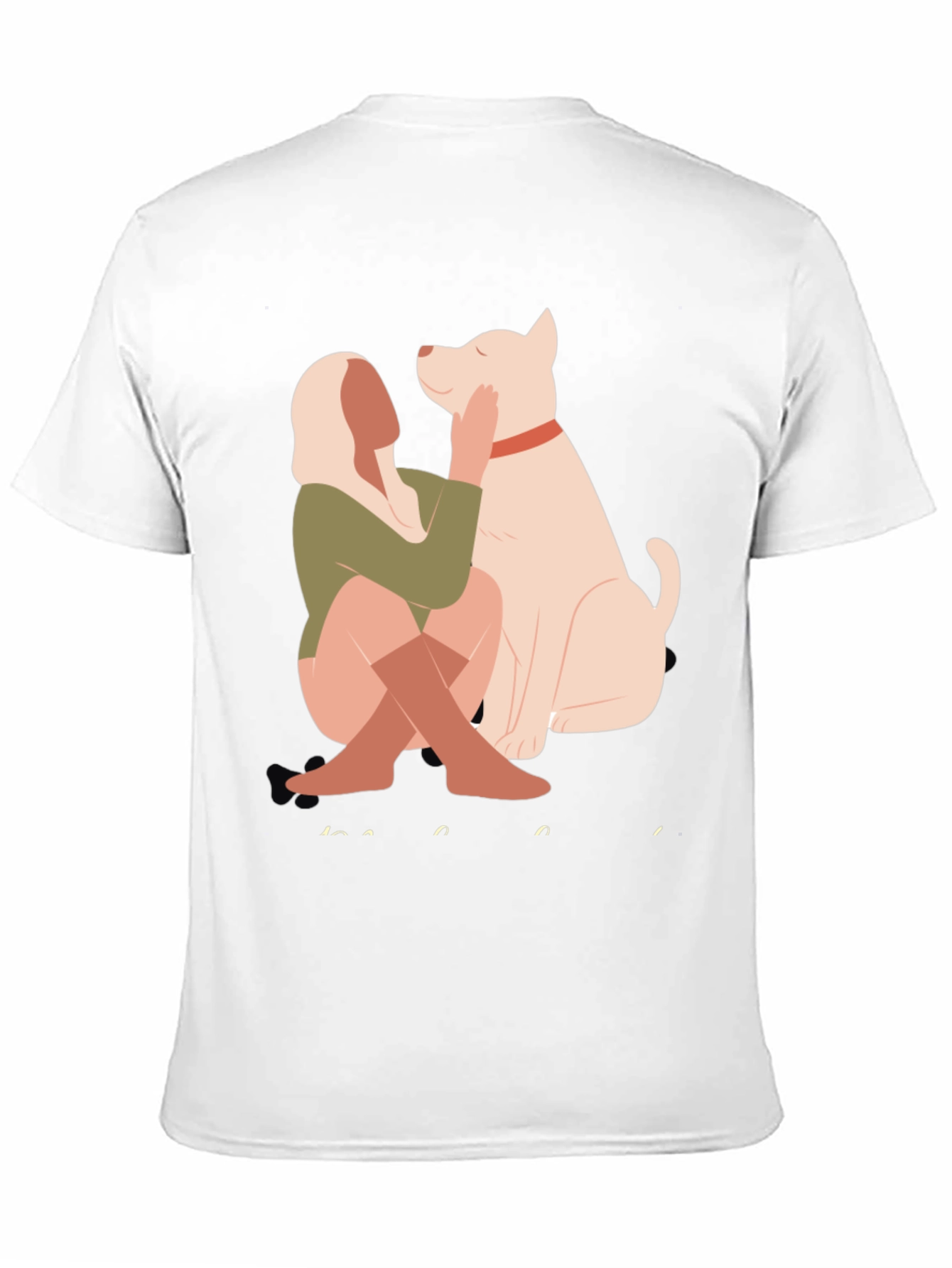 Black Stylish Graphic Tee - Dog & Woman view 11