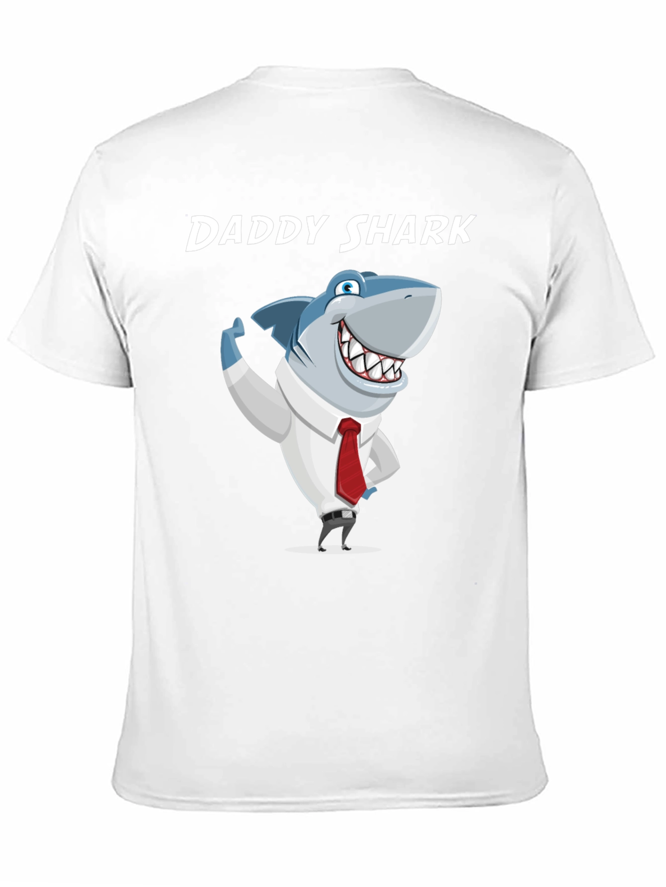 Black Daddy Shark Graphic T-Shirt - Men's Black Tee view 11