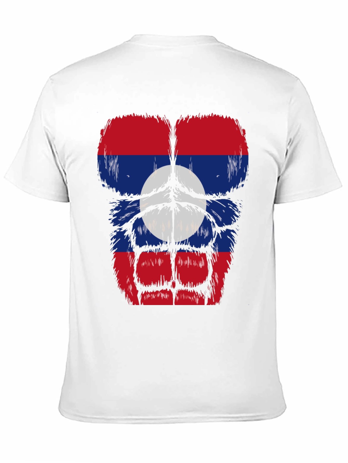 Black Laos Flag Gorilla Bodybuilder T-Shirt view 11