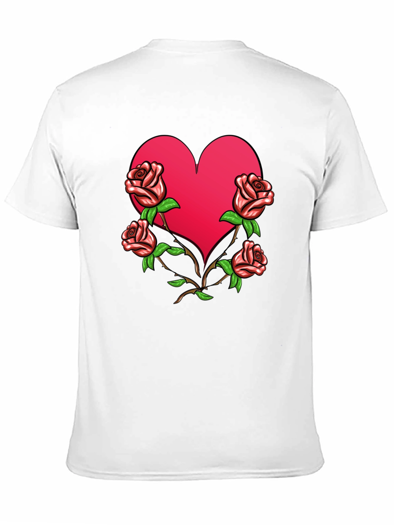 Black Heart & Roses Graphic Tee - Black view 11