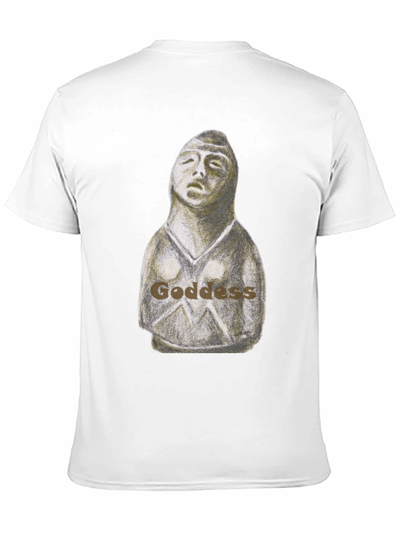 Black Goddess Graphic Print T-Shirt view 11