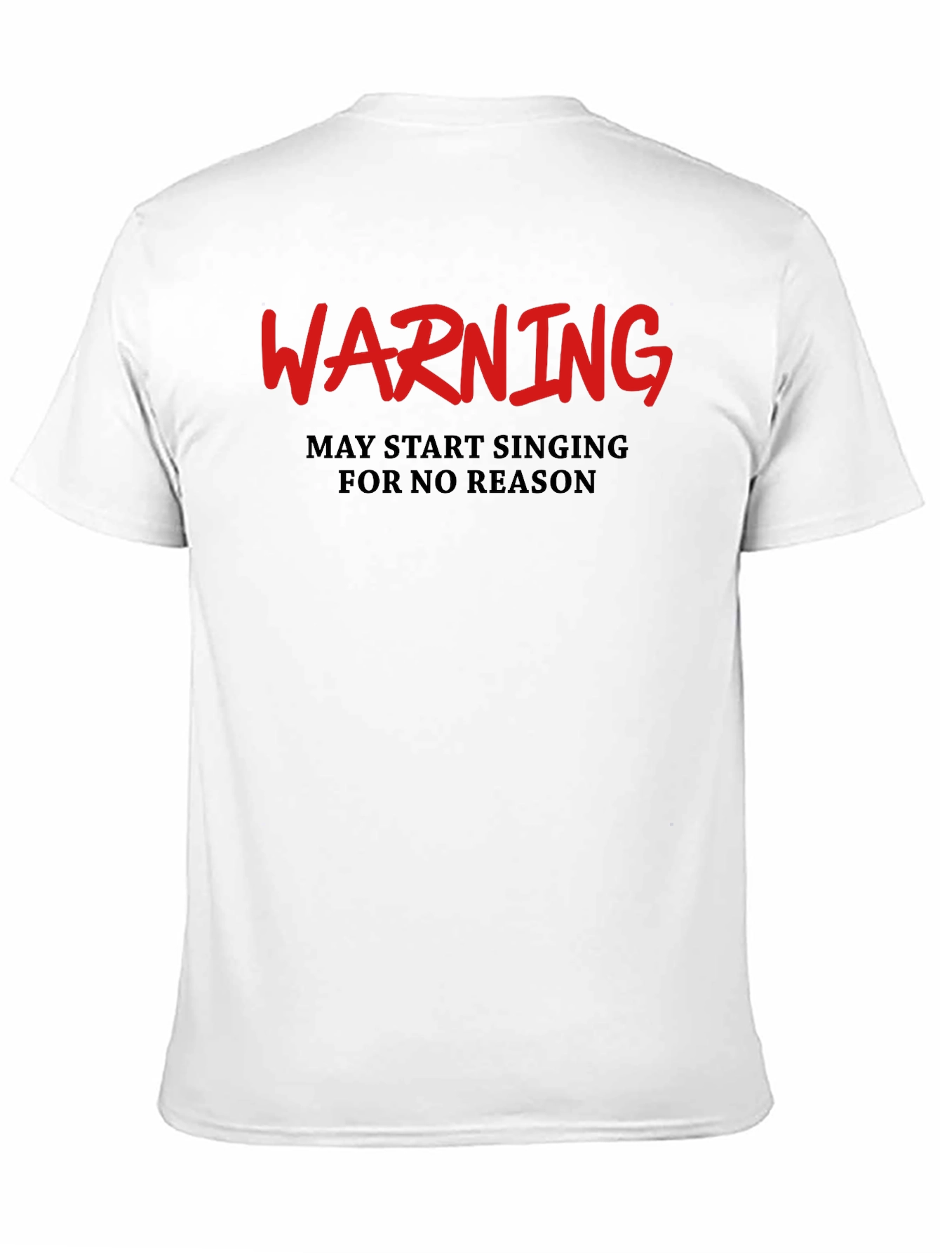 Black Warning May Start Singing Black T-Shirt view 11