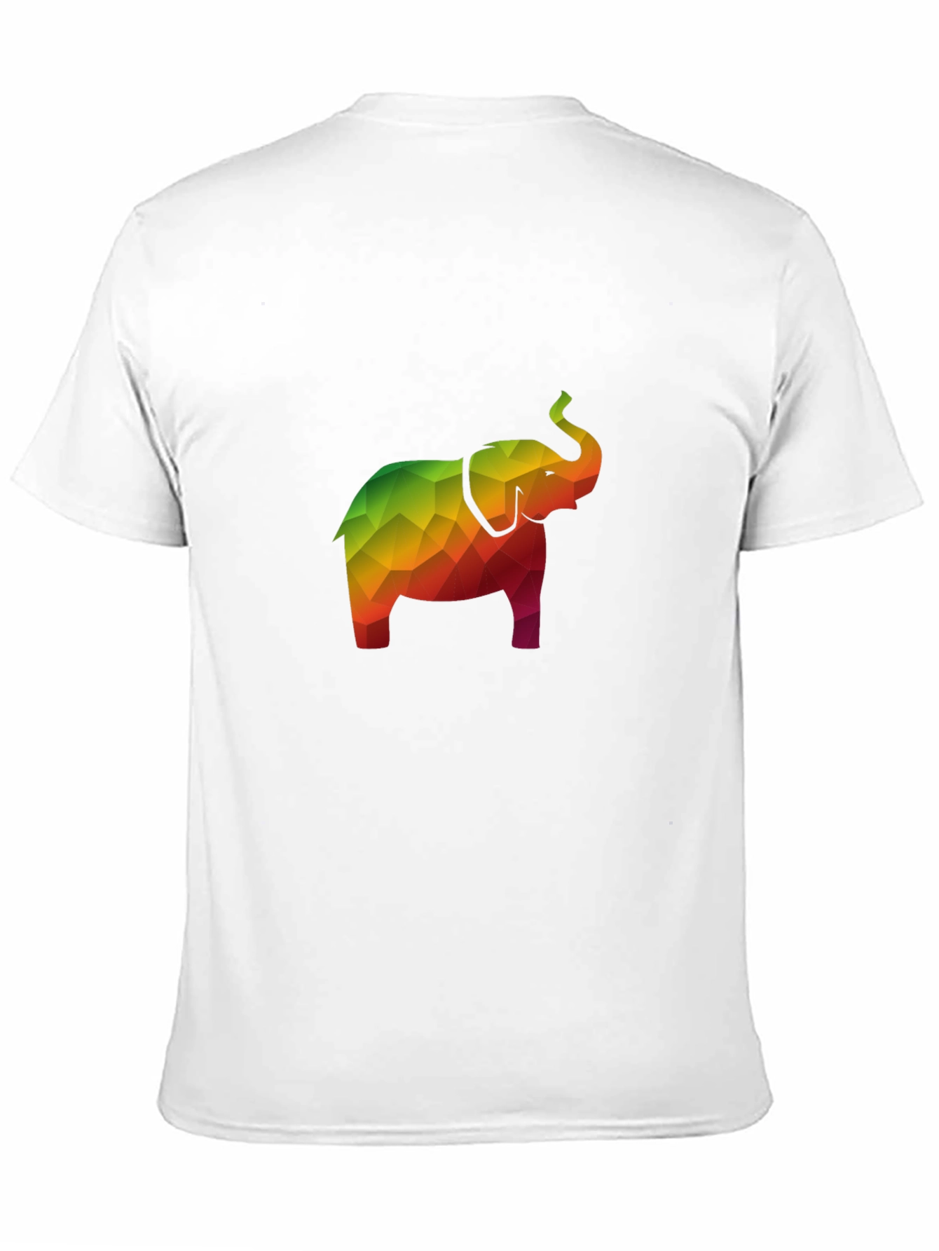 Geometric Elephant Tee - Stylish Men's Black T-Shirt - 11