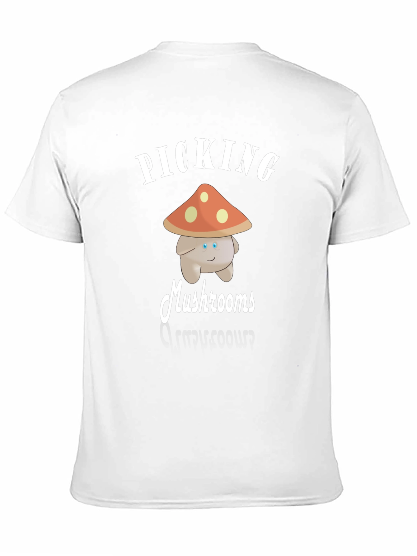 Black Mushroom Picking Graphic Tee view 11