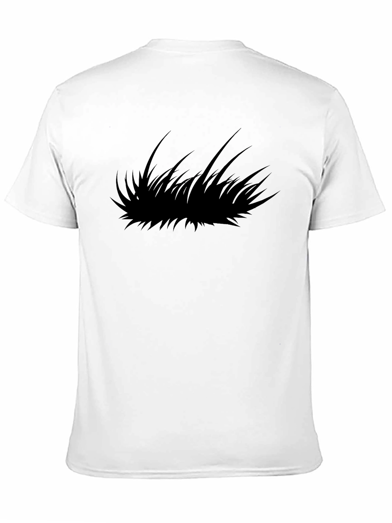 Black Grass Design Black T-Shirt view 11