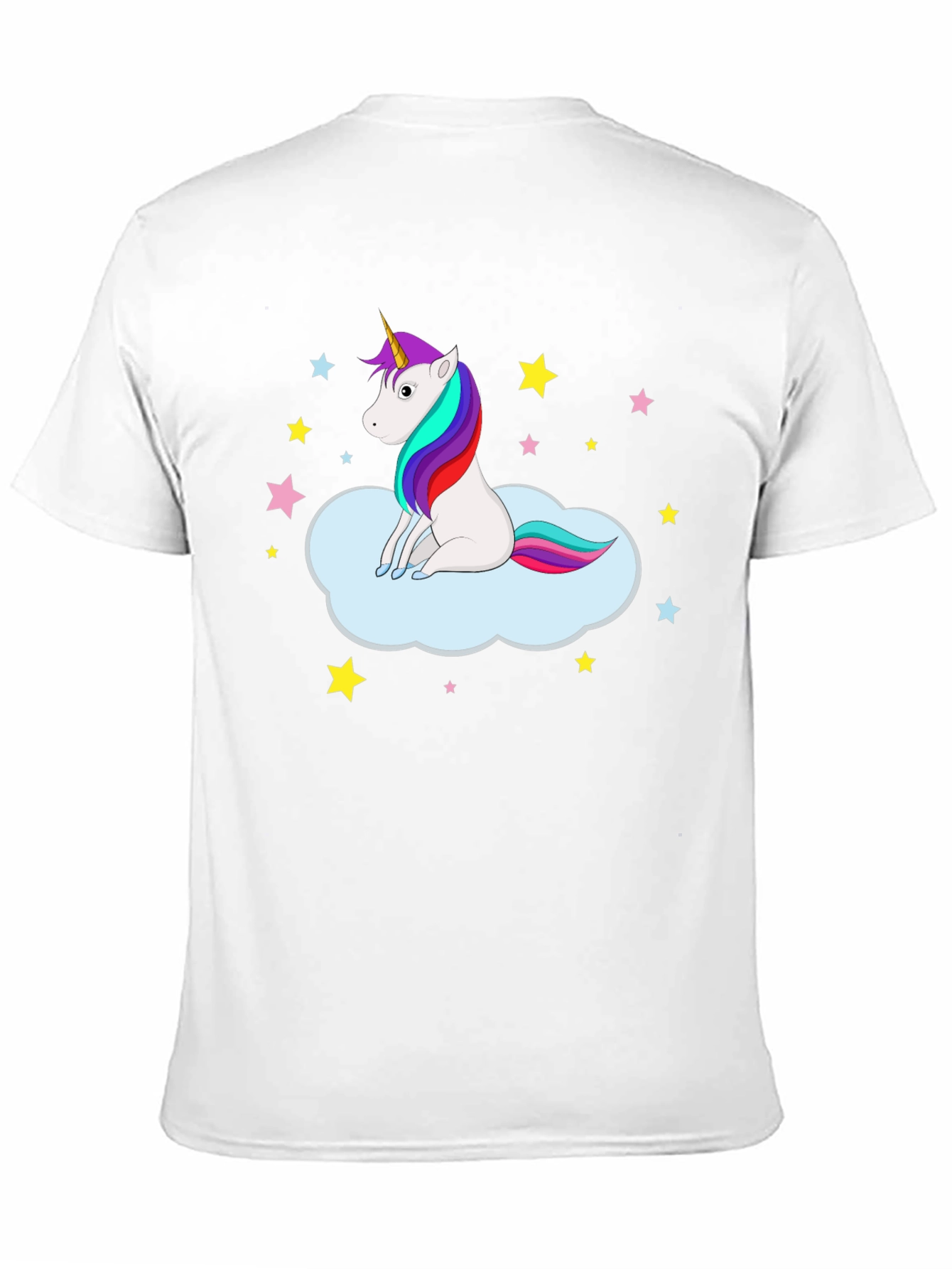 Black Unicorn Cloud Tee - Fun Graphic Print Shirt view 11