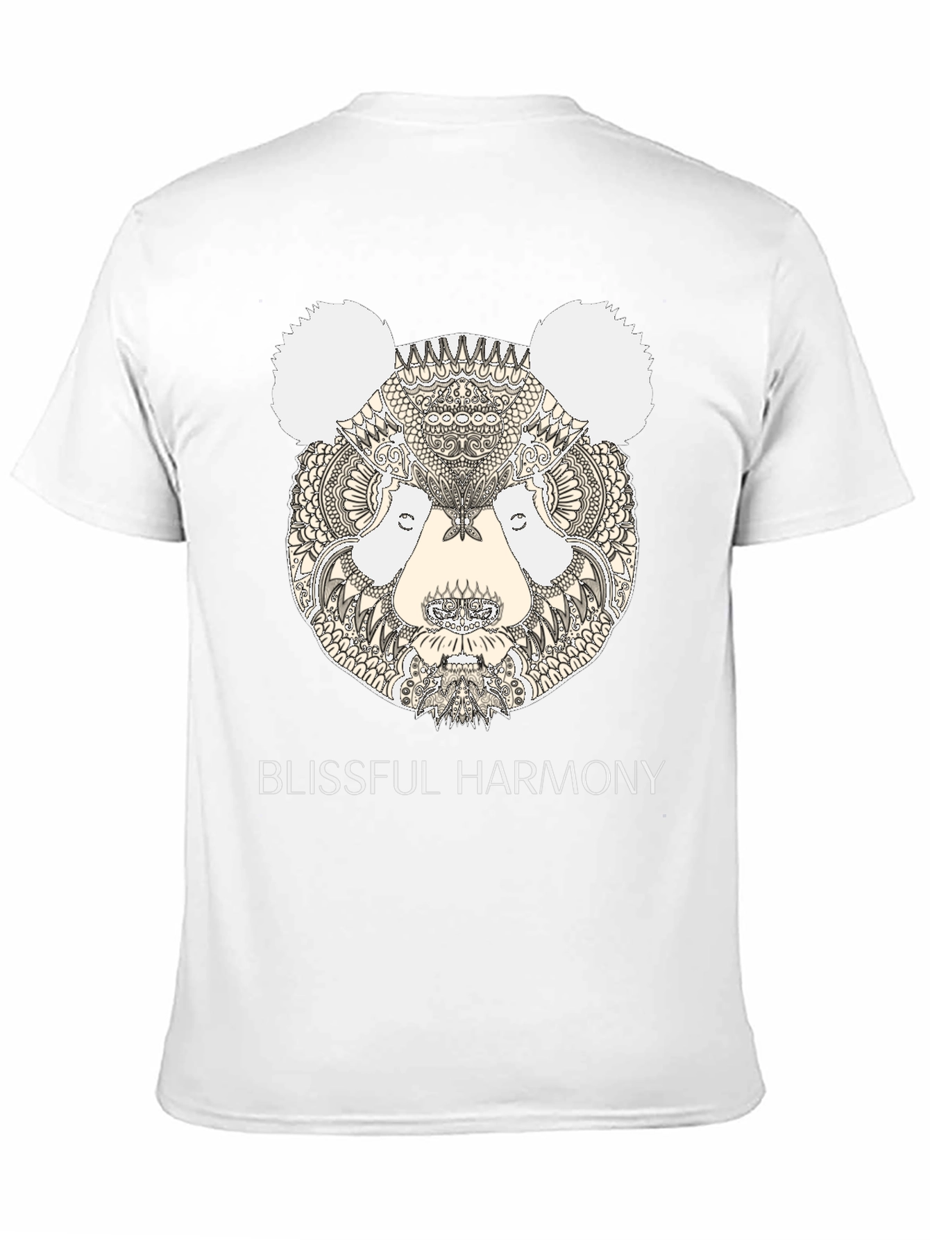 Black Blissful Harmony Panda Graphic Tee - Men's Black T-Shirt view 11