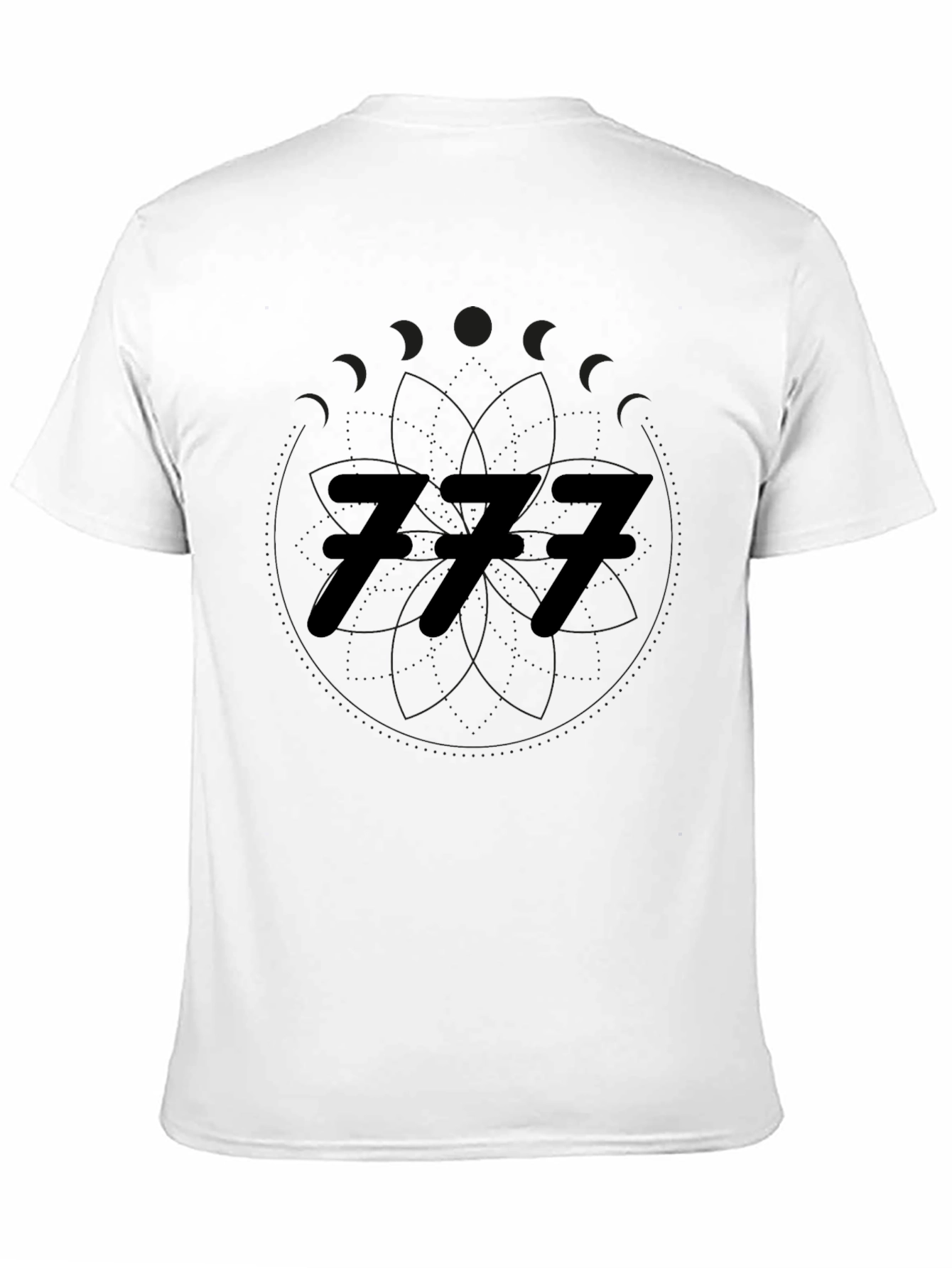 Black Lucky Number 777 Graphic Tee - Unisex view 11