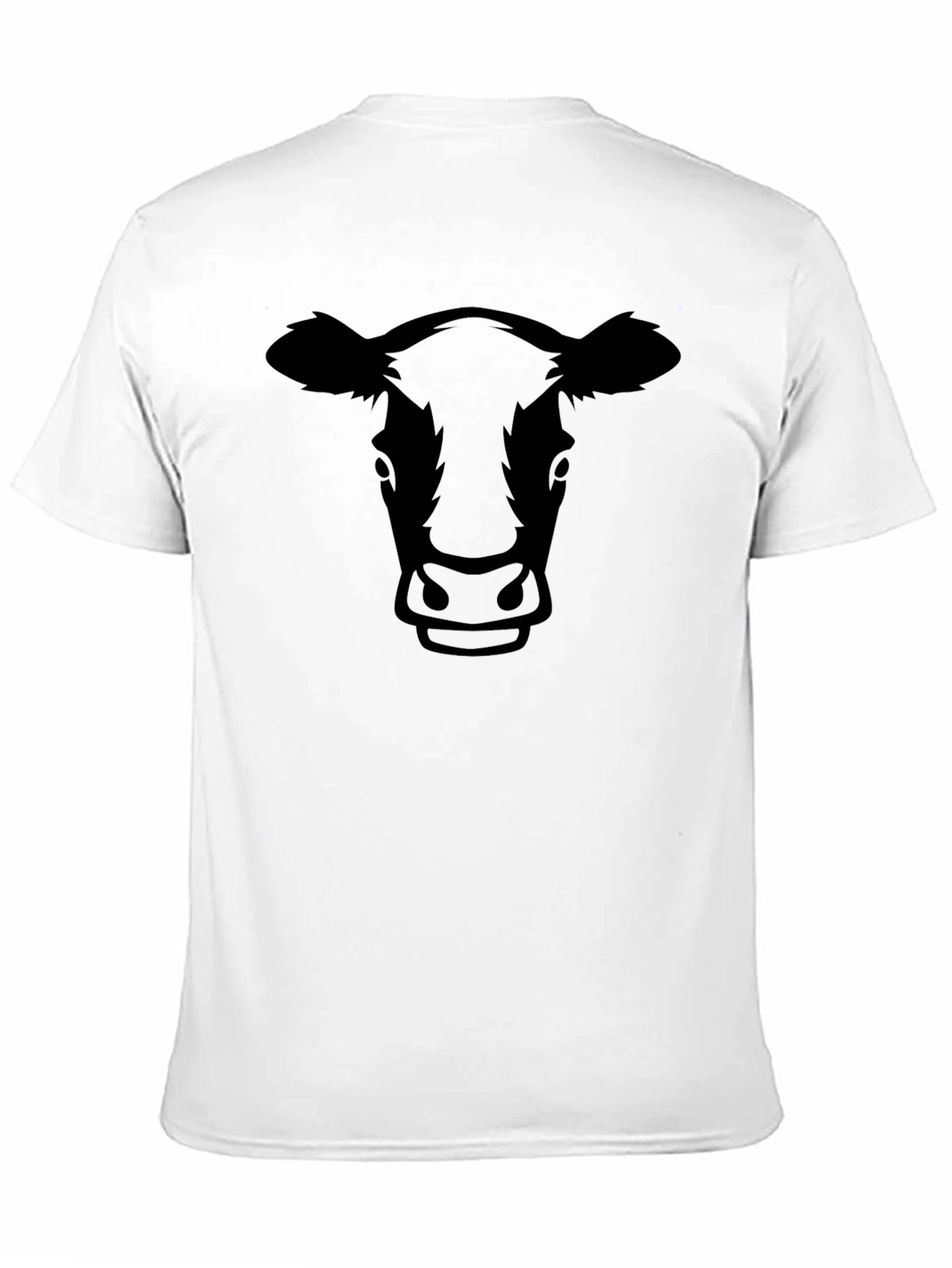 Black Cow Face Graphic T-Shirt - Black Unisex Tee view 11