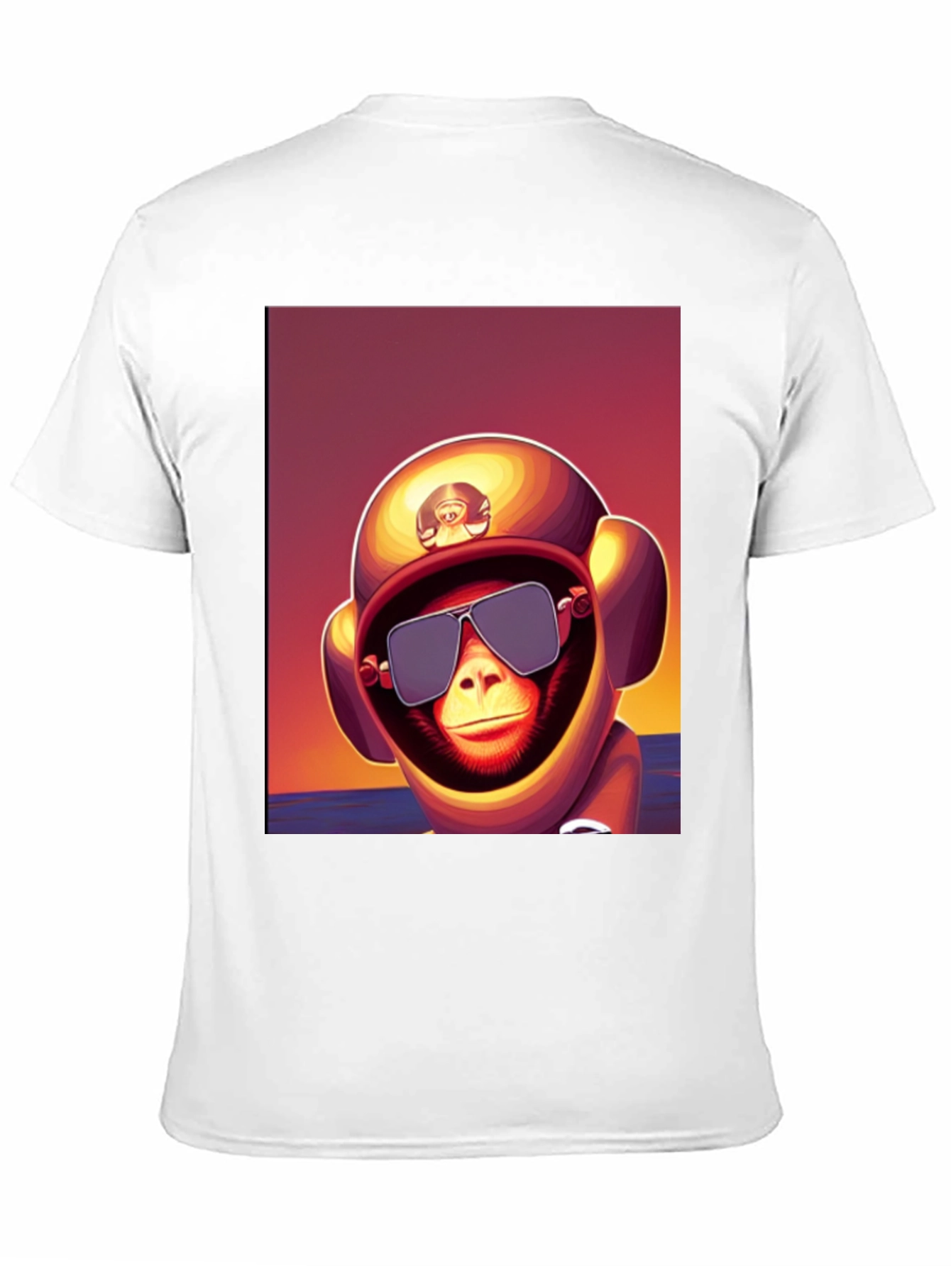 Black Monkey Astronaut T-Shirt - Retro Style Graphic Tee view 11