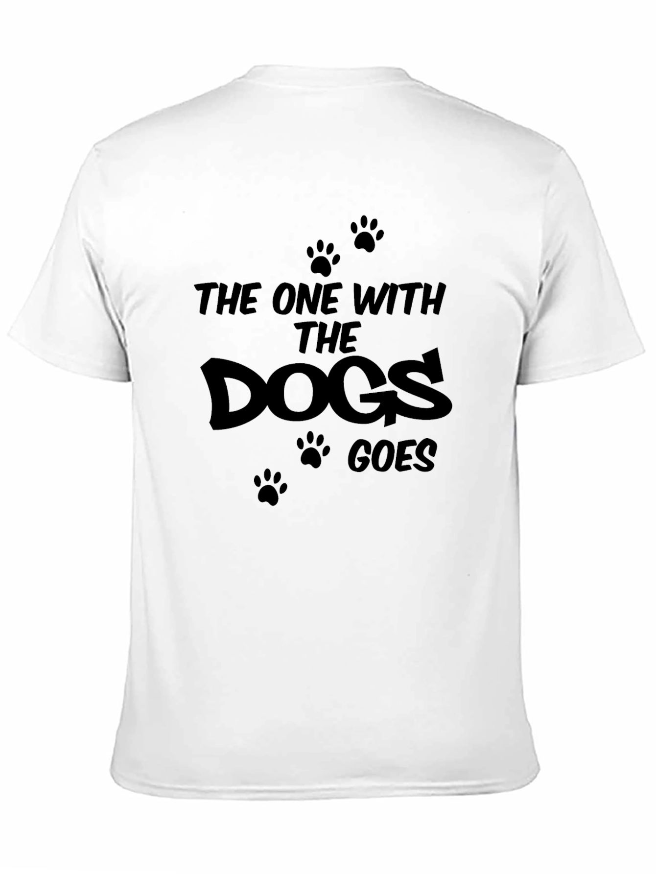 Black The One With The Dogs Goes Black T-Shirt view 11