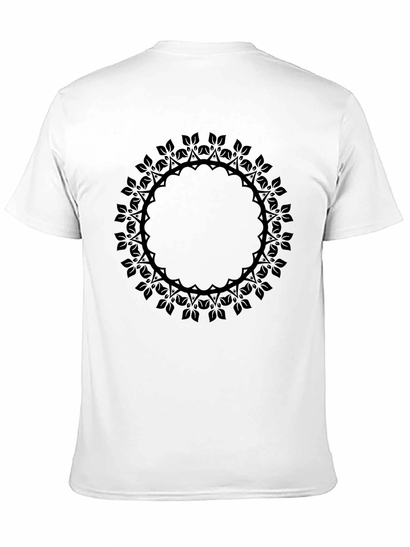 Black Men's Black Mandala Graphic T-Shirt view 11