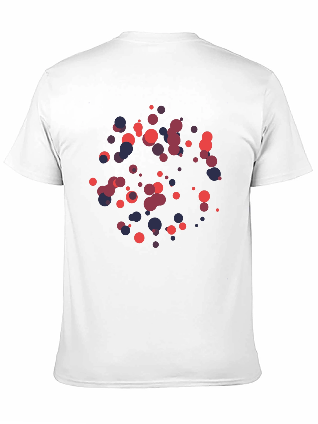 Black Abstract Geometric Circle Pattern Black T-Shirt view 11