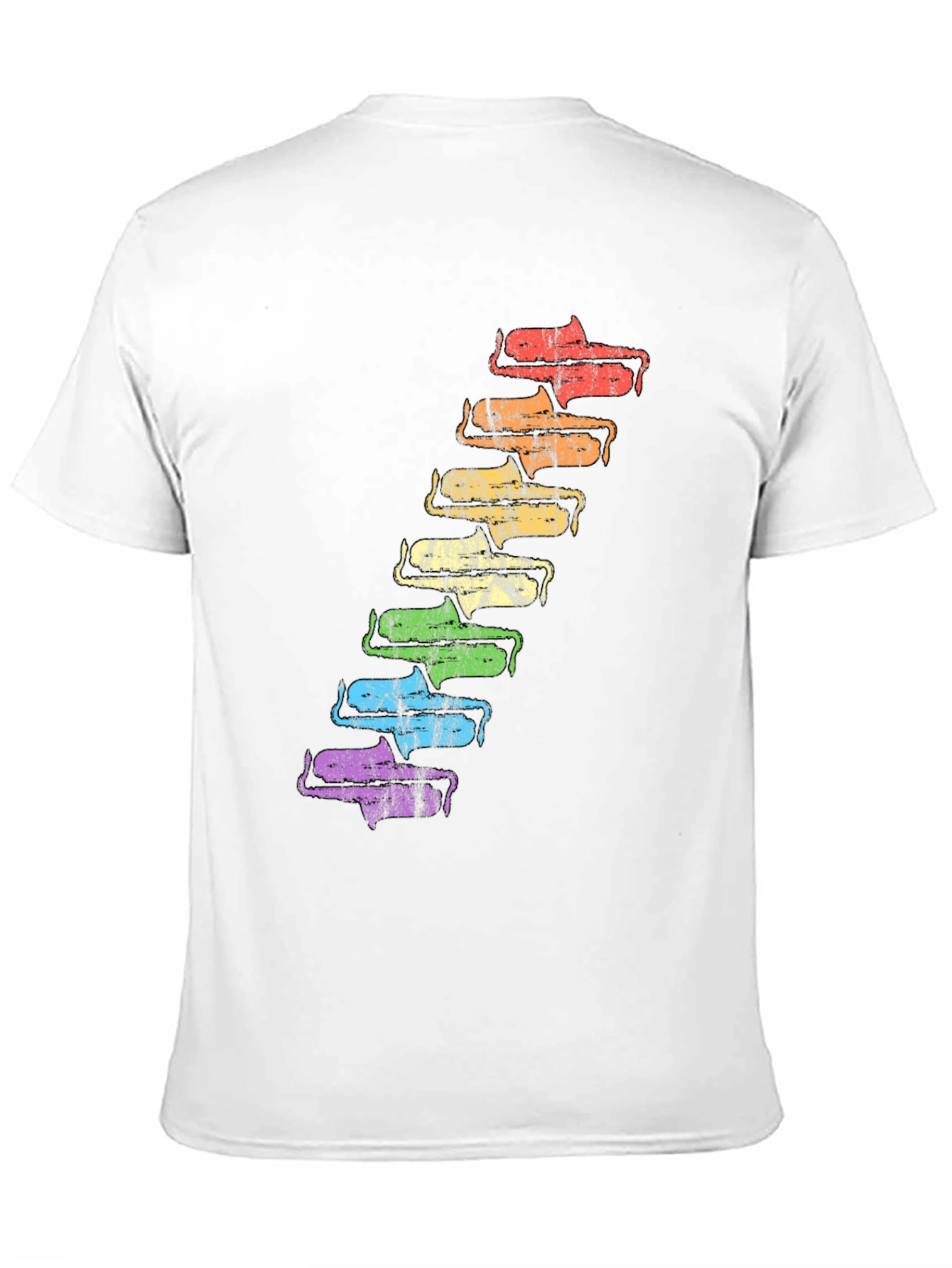 Black Retro Rainbow Saxophone T-Shirt - Unique Music Lover Tee view 11