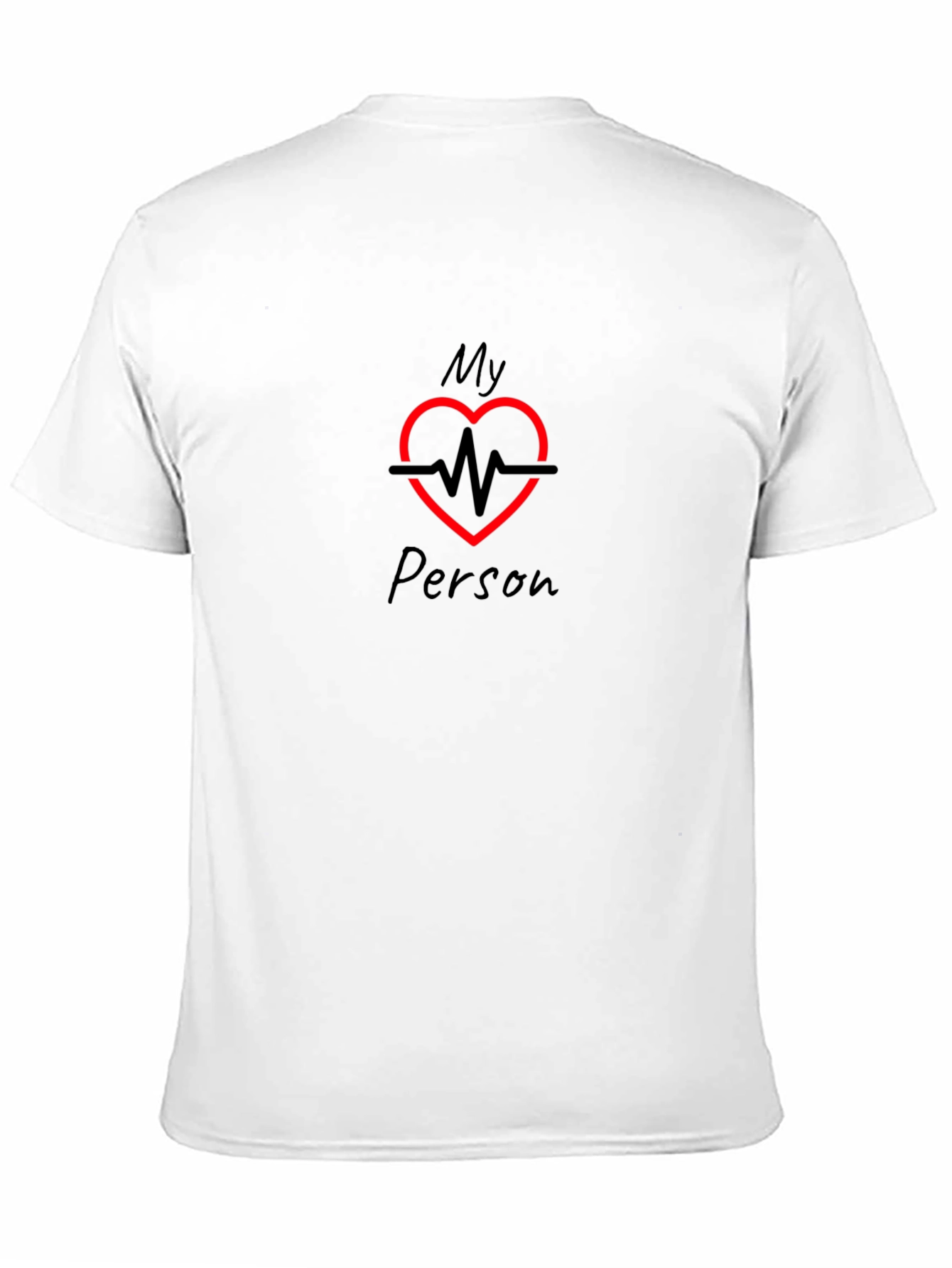 Black My Person Heartbeat Graphic T-Shirt view 11