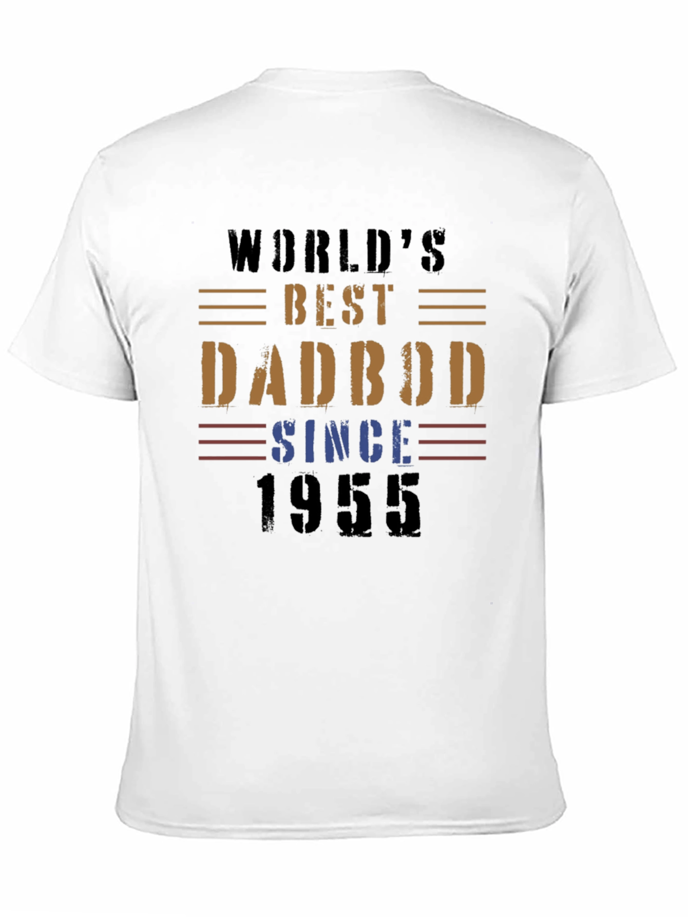 Black World's Best Dadbod Since 1955 Black T-Shirt view 11