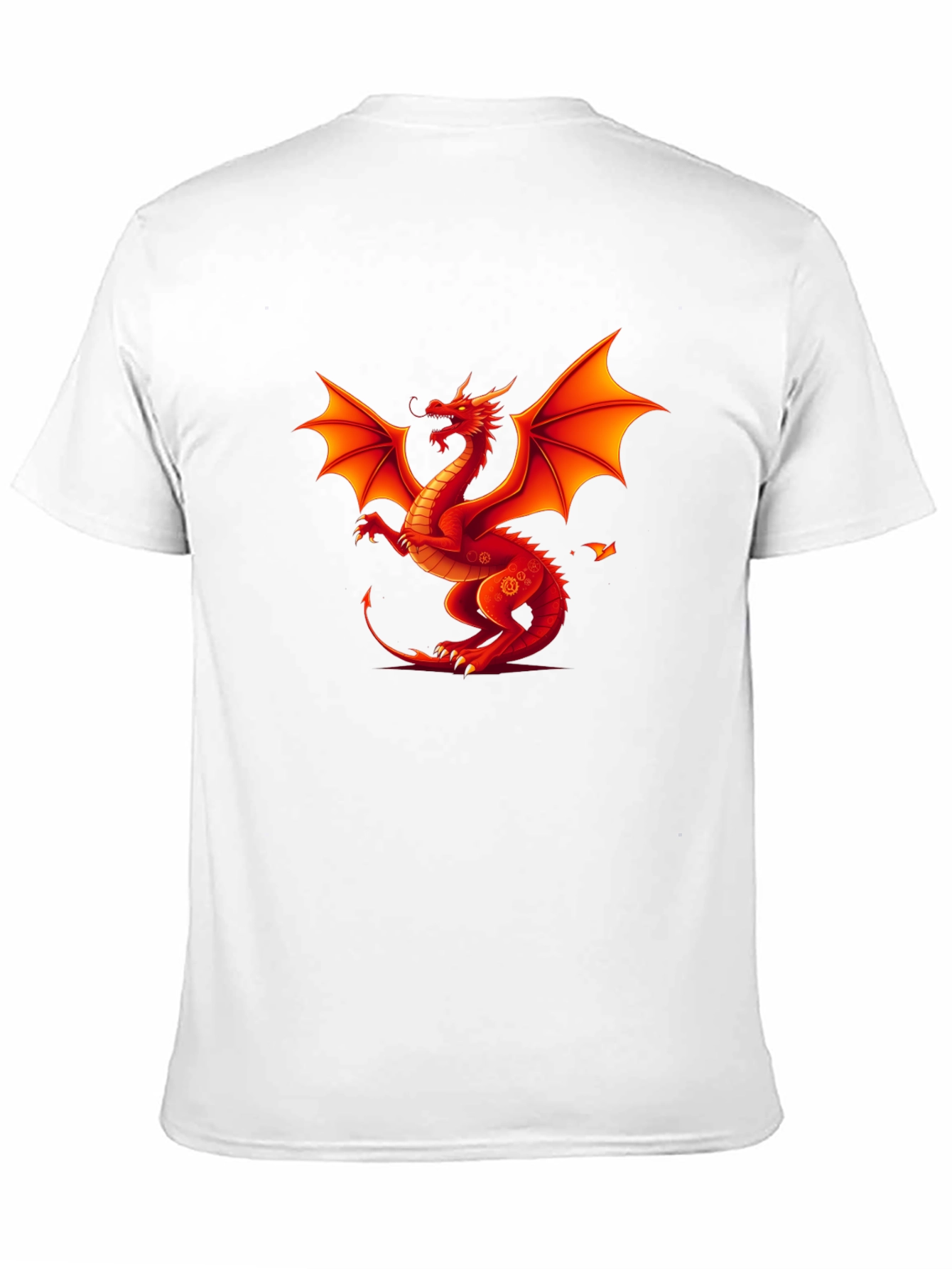 Black Fiery Dragon Graphic Tee - Black Cotton Shirt view 11