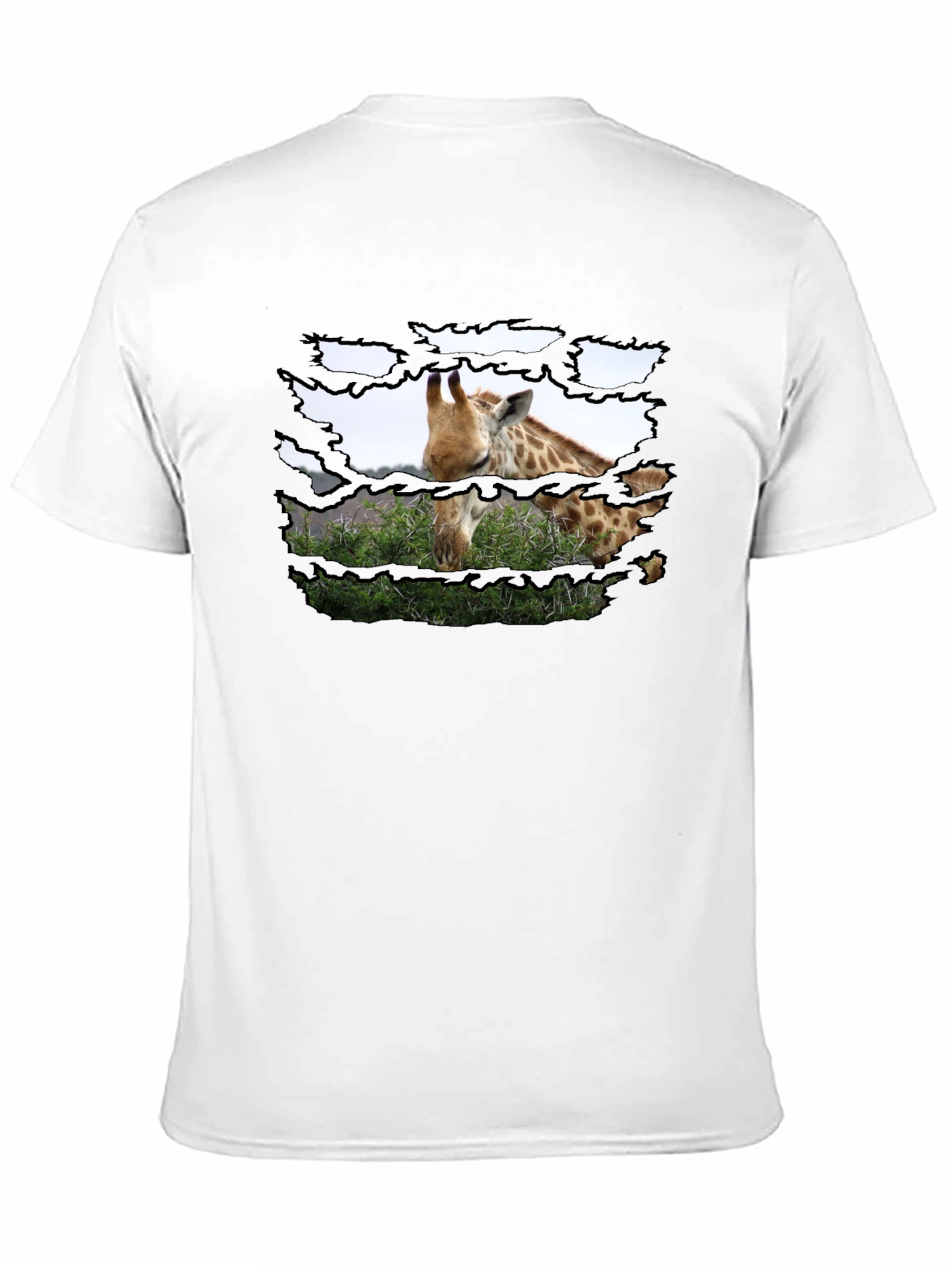 Black Giraffe T-Shirt - Men's Black Graphic Tee view 11