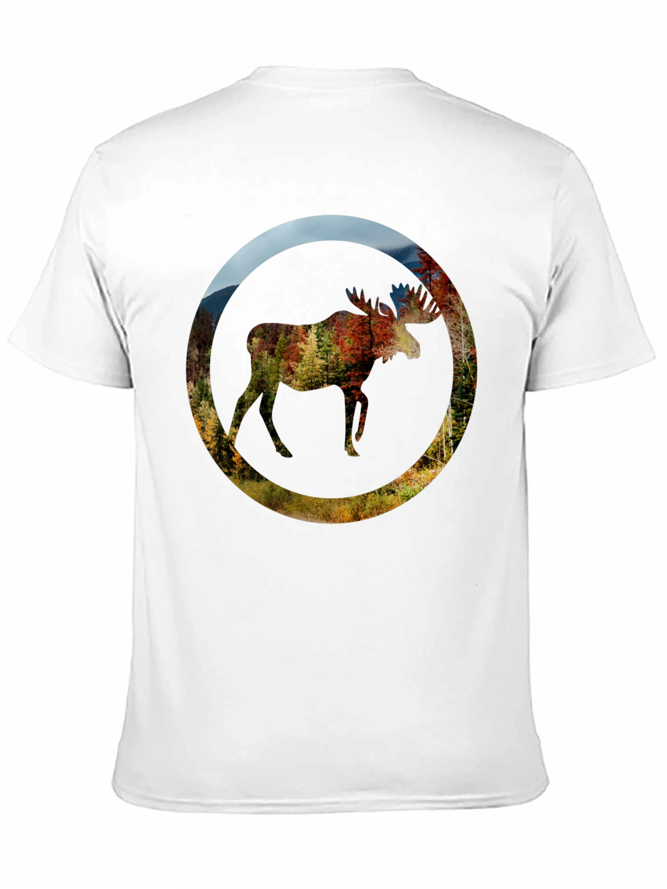 Black Nature Moose Graphic Black T-Shirt view 11