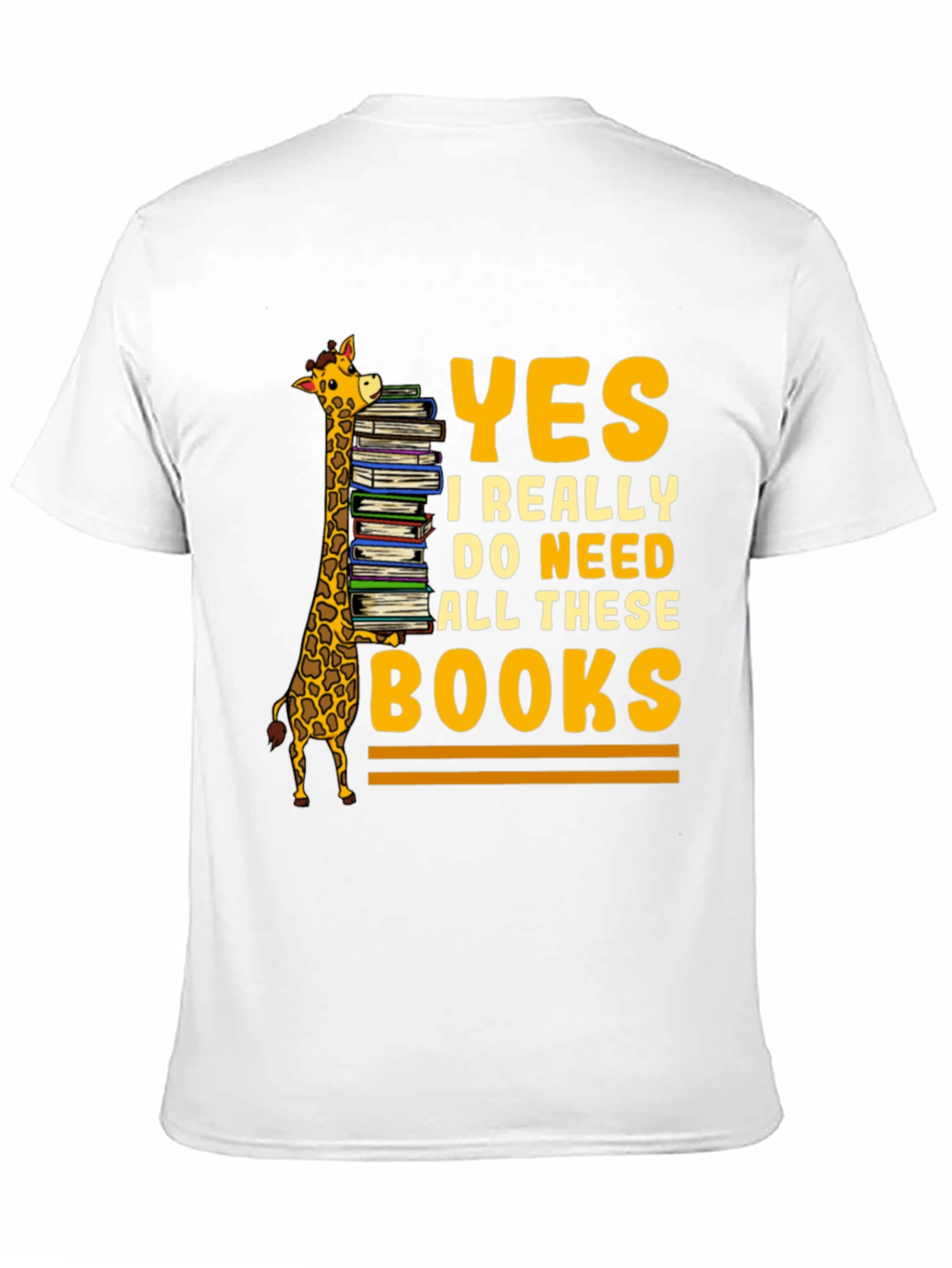 Black Giraffe Book Lover T-Shirt - Yes I Need All These Books! view 11