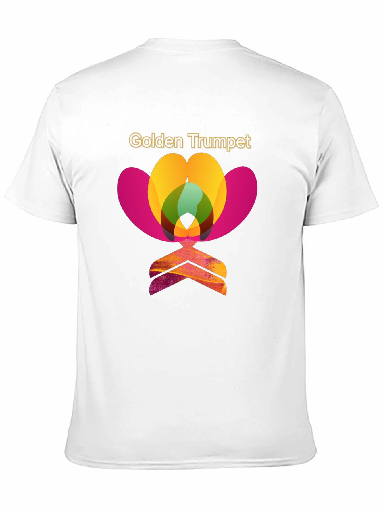 Black Golden Trumpet Graphic Print T-Shirt view 11