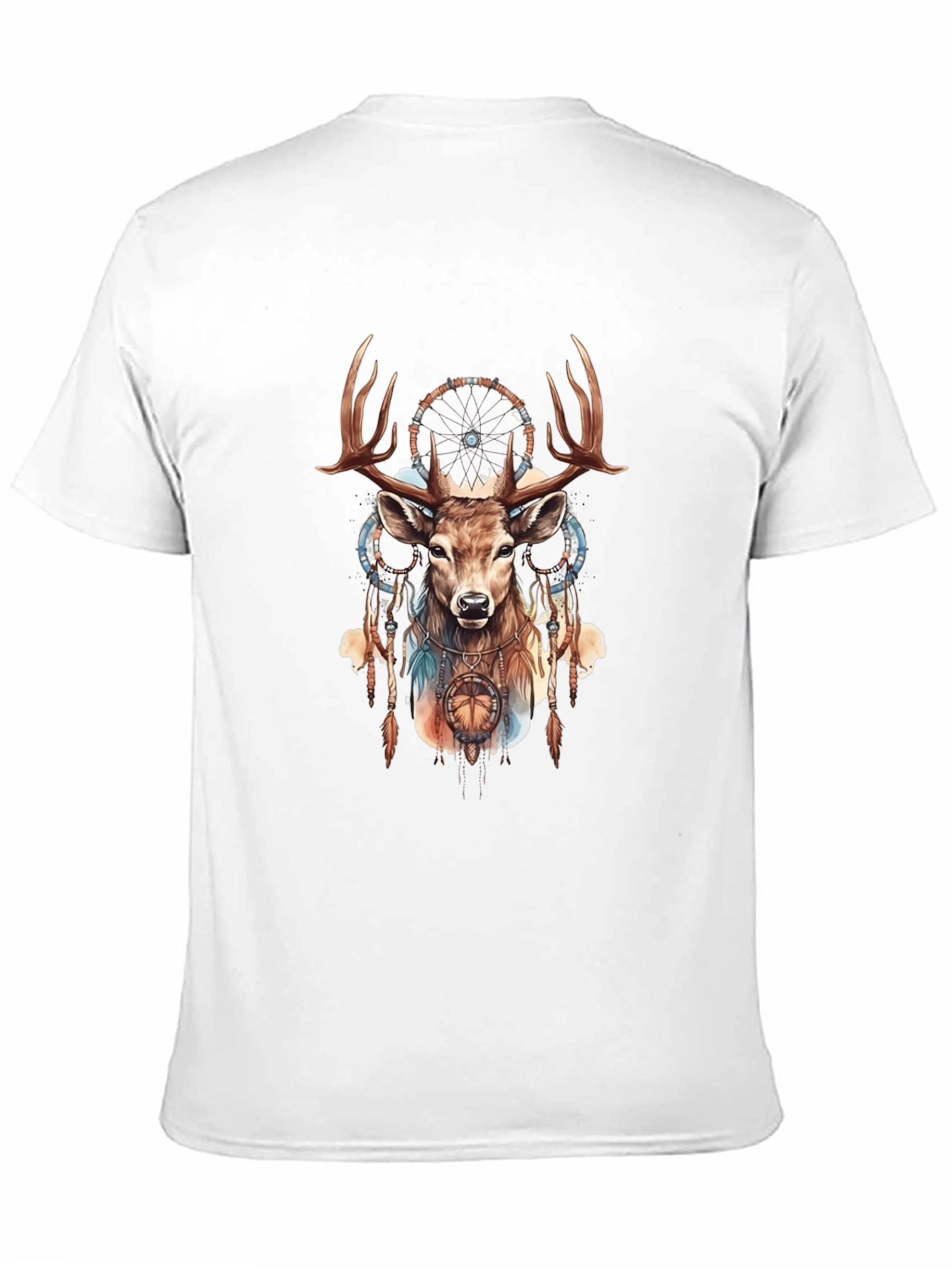 Black Deer Dreamcatcher Graphic Tee - Black Cotton Blend view 11