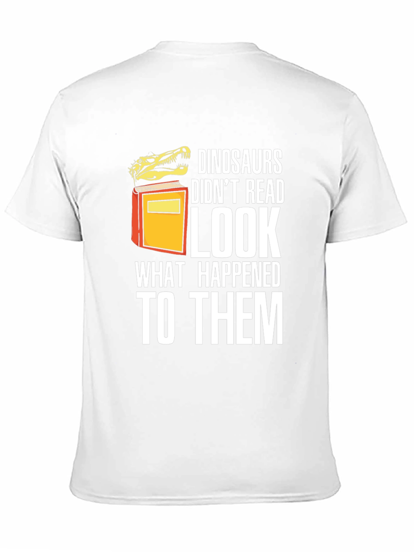 Black Dinosaurs Didn't Read Funny Graphic T-Shirt view 11