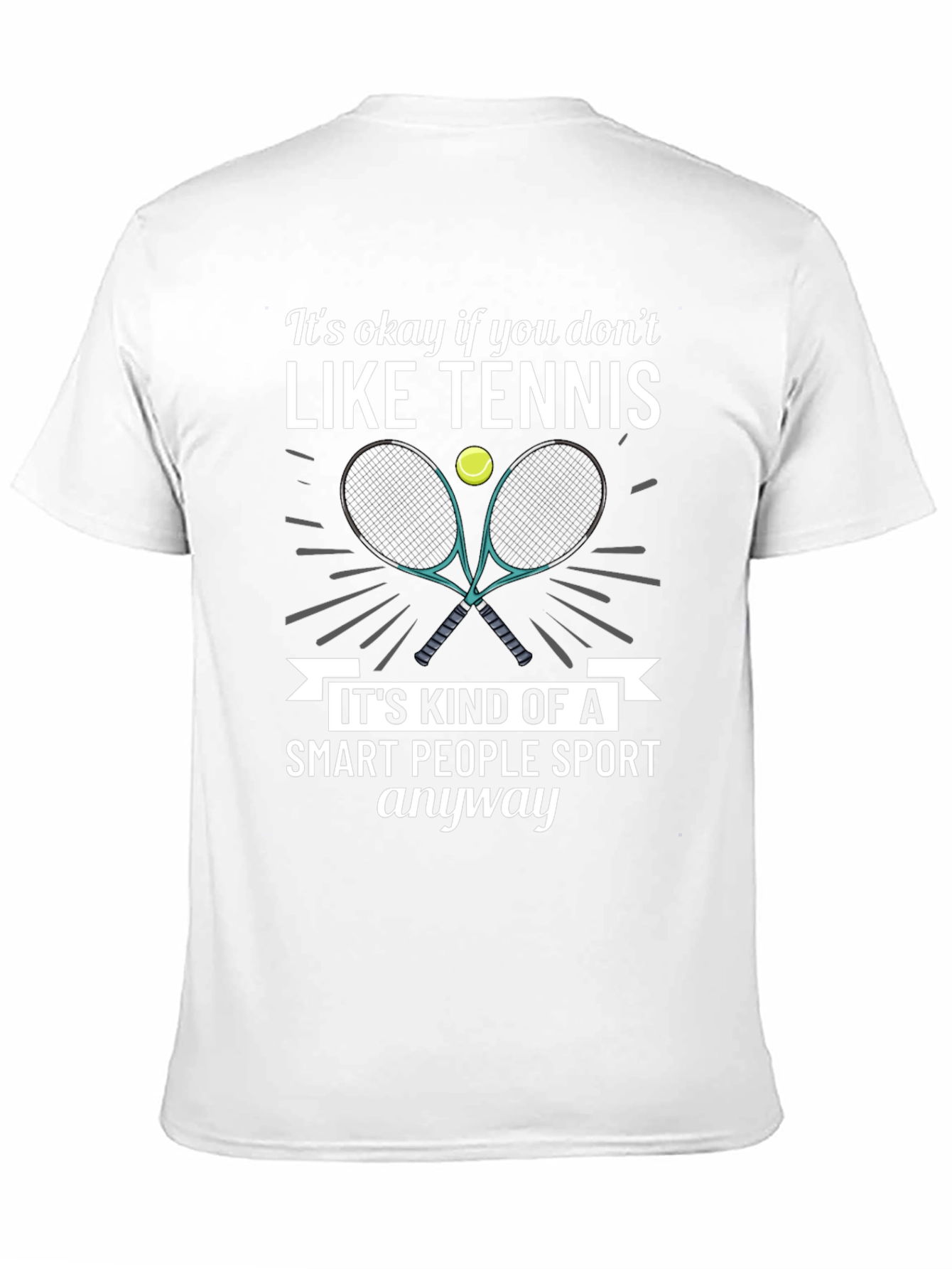 Black Funny Tennis T-Shirt - Smart People Sport Tee view 11