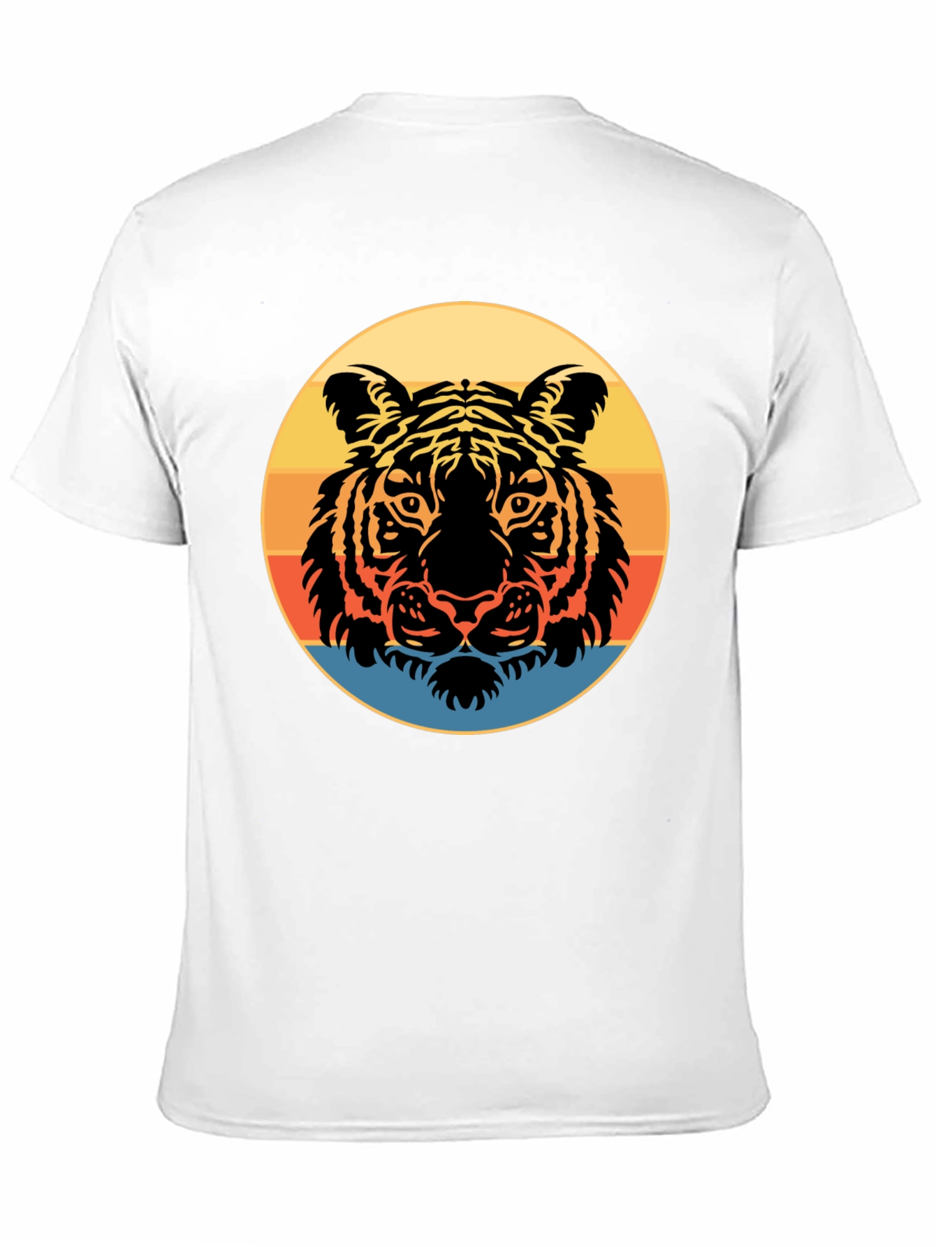 Black Retro Tiger Graphic Tee - Stylish Men's Black T-Shirt view 11