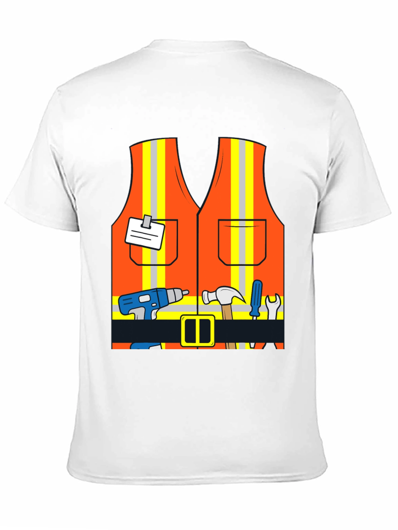 Black Construction Worker Costume T-Shirt view 11