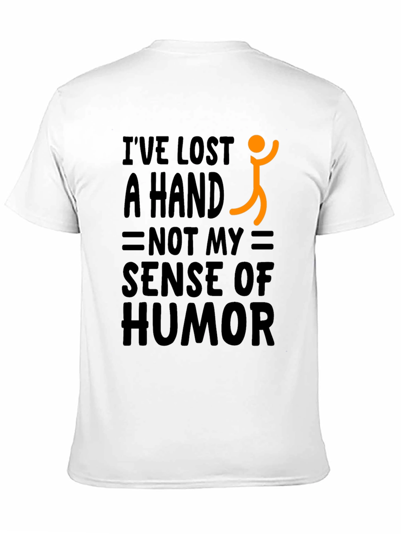 Black Humorous "Lost a Hand" Graphic Tee view 11