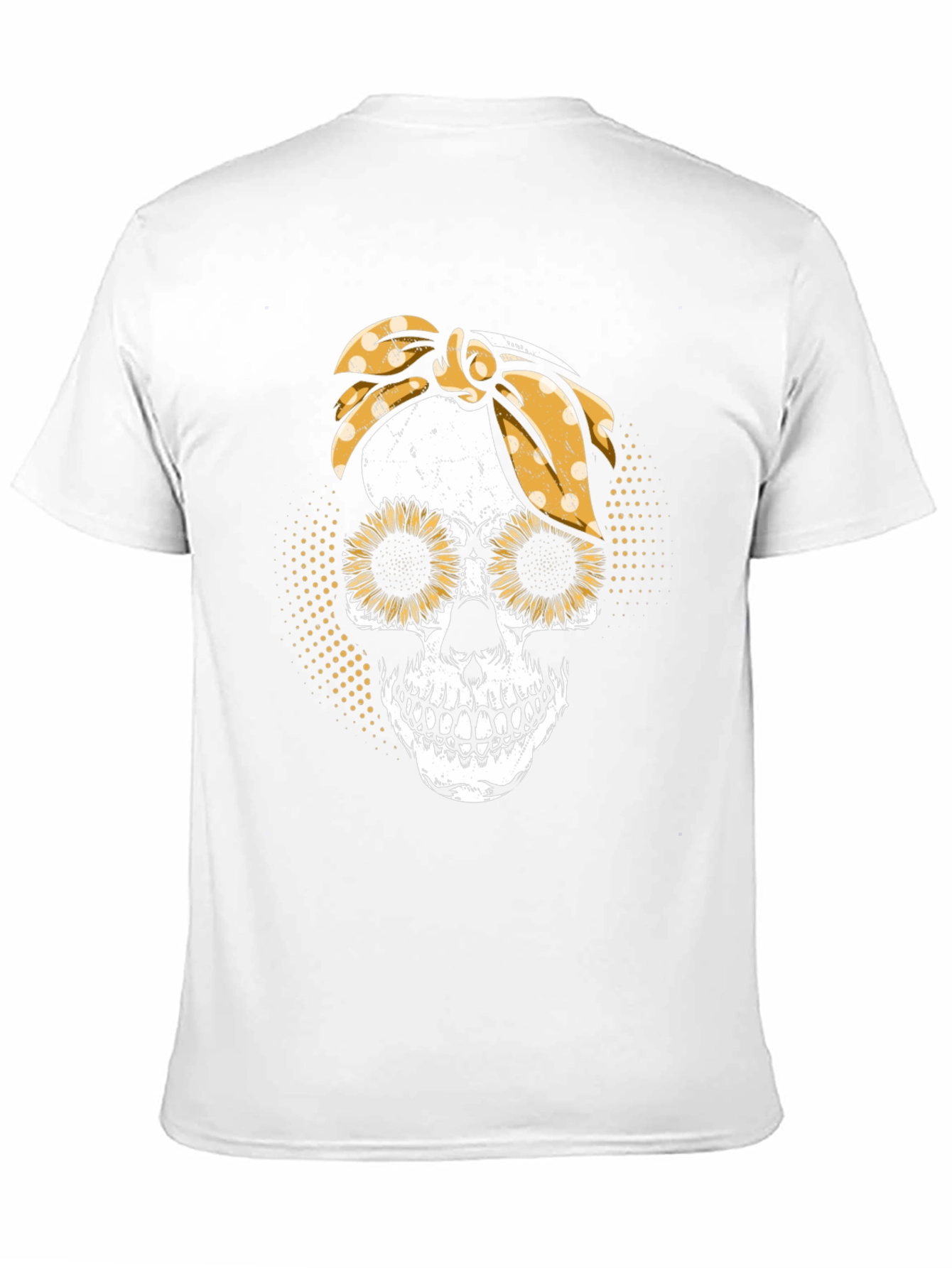 Black Sunflower Skull Graphic T-Shirt view 11