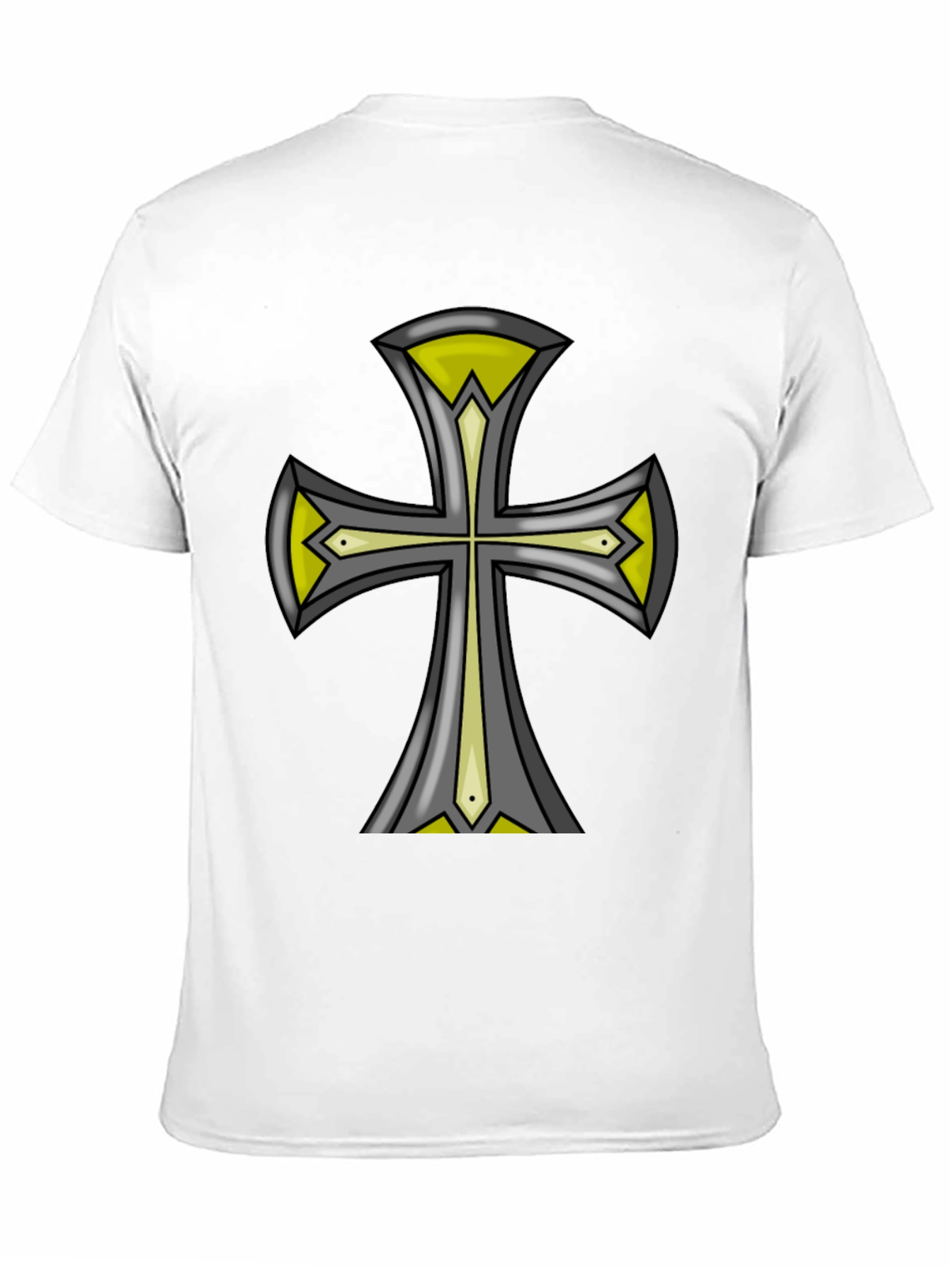 Black Cross Graphic Black Tee - Unique Design view 11