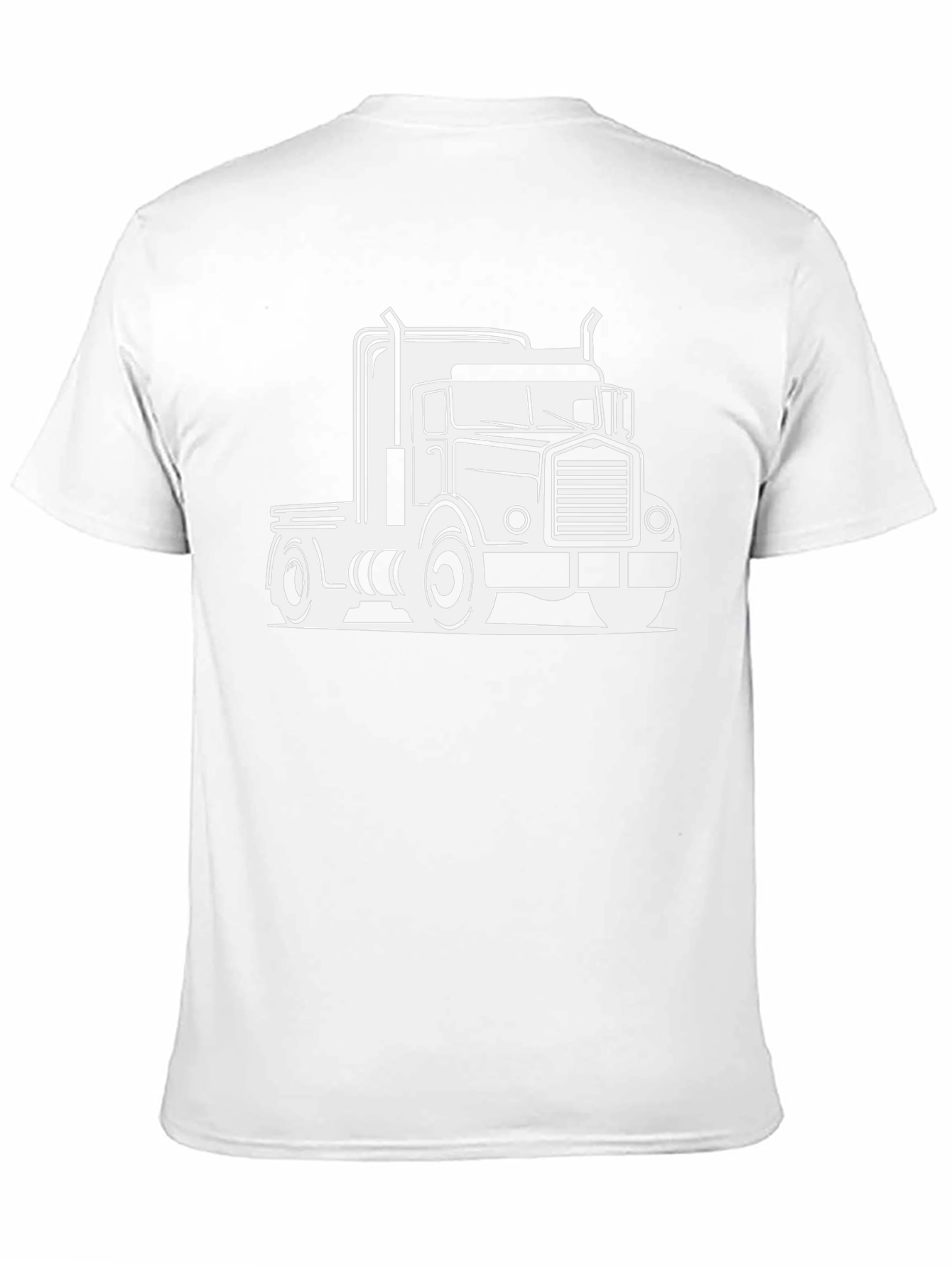 Black Truck Graphic Tee - Bold Black Cotton Blend T-Shirt view 11