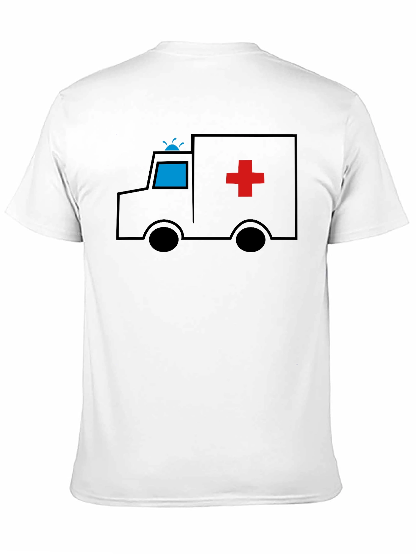 Black Cartoon Ambulance Black T-Shirt view 11