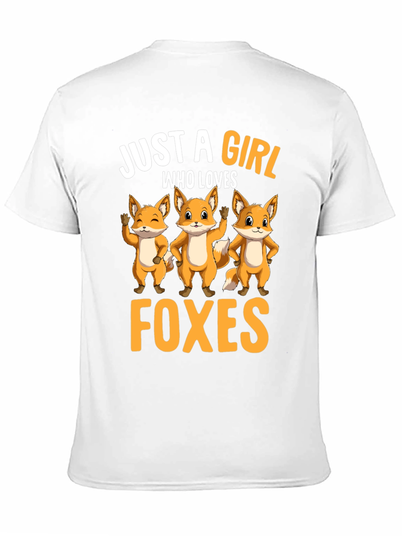 Black Just A Girl Who Loves Foxes T-Shirt view 11