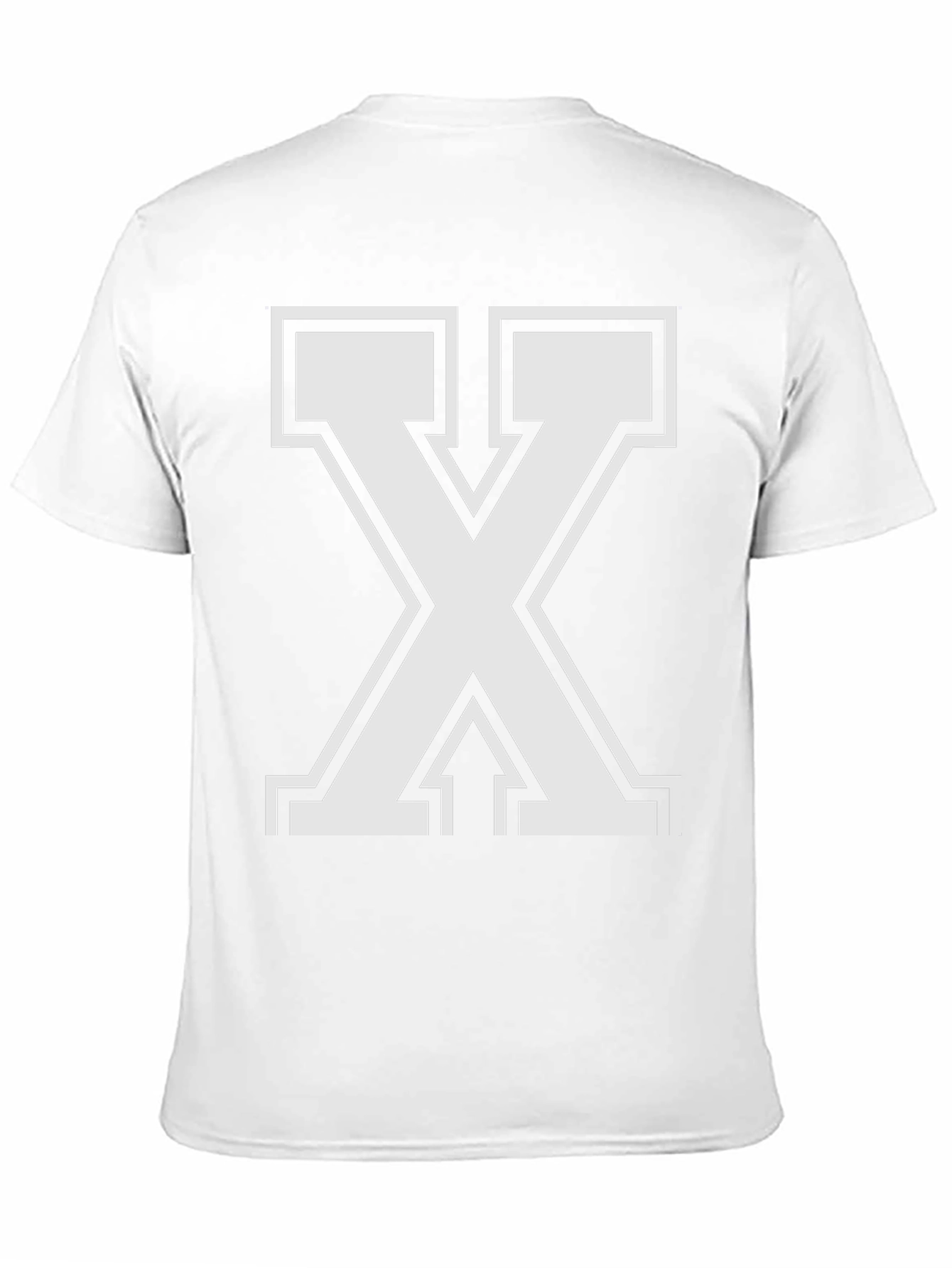 Black Bold Letter X Graphic Tee - Black Cotton Blend view 11