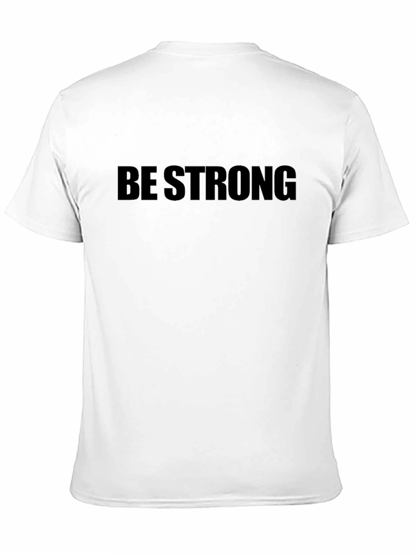 Black Be Strong Graphic Print Crew Neck T-Shirt view 11