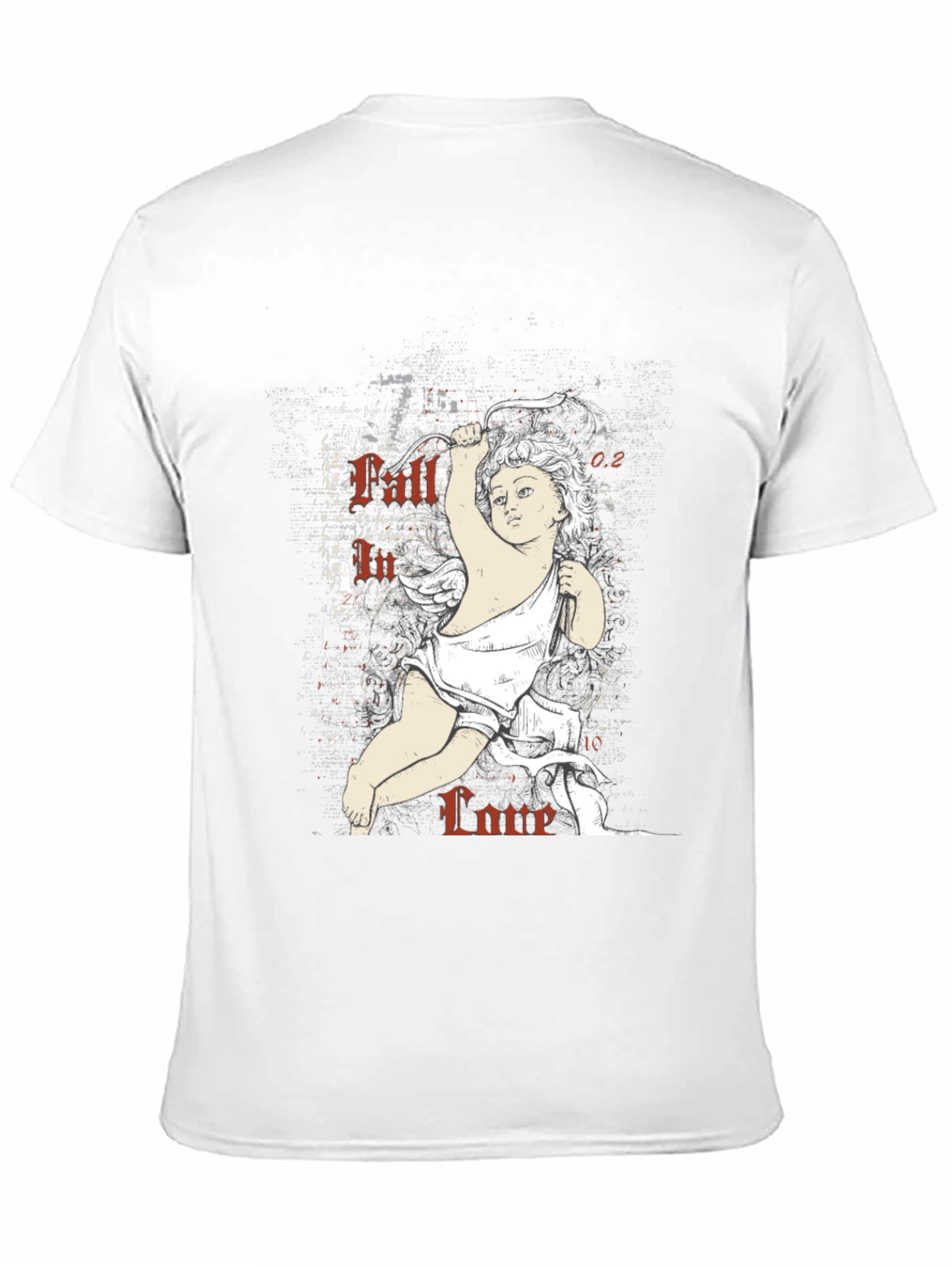 Black Fall In Love Cupid Graphic Tee view 11