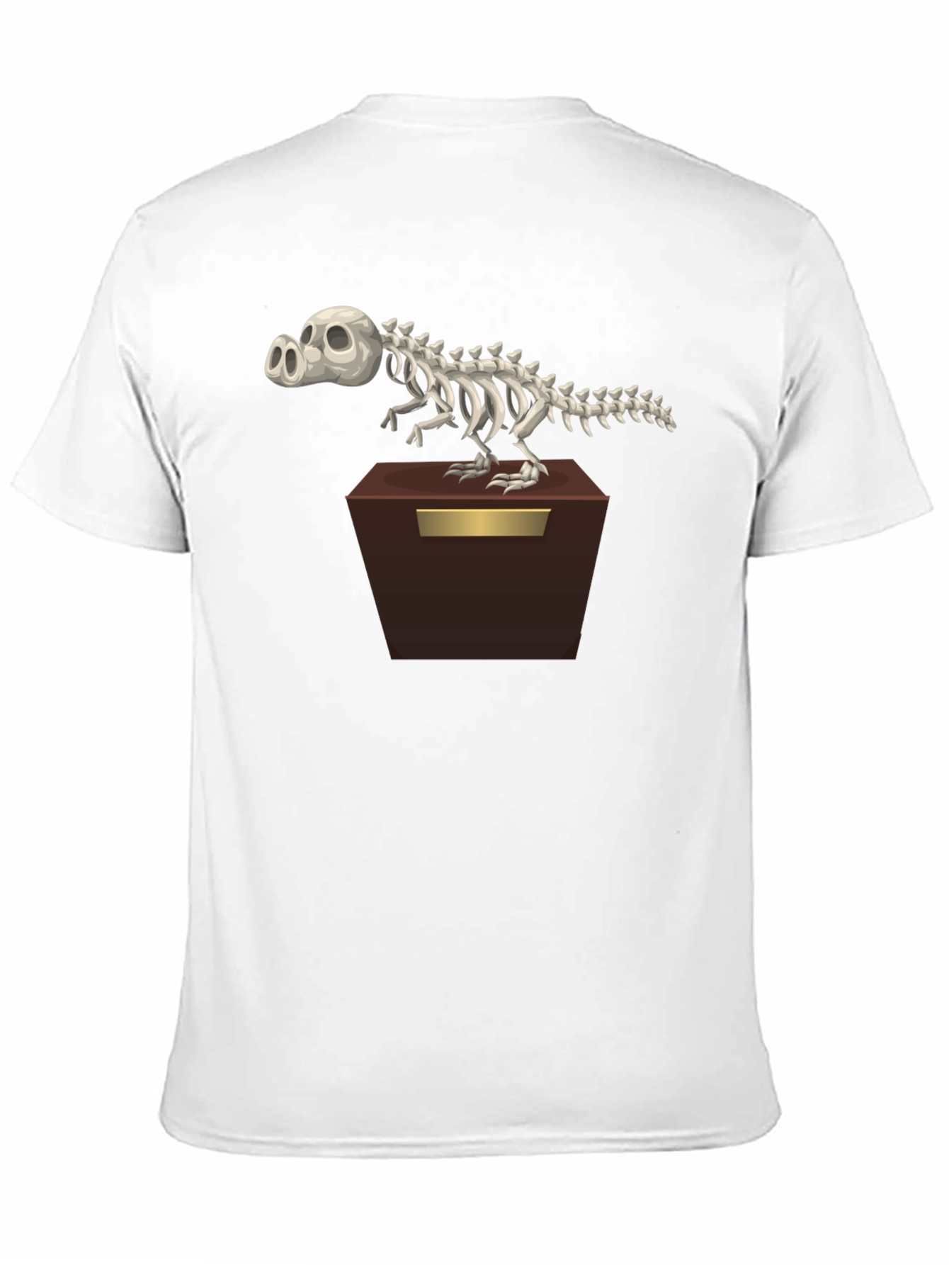 Black Dino Skeleton Graphic Tee - Black Cotton view 11