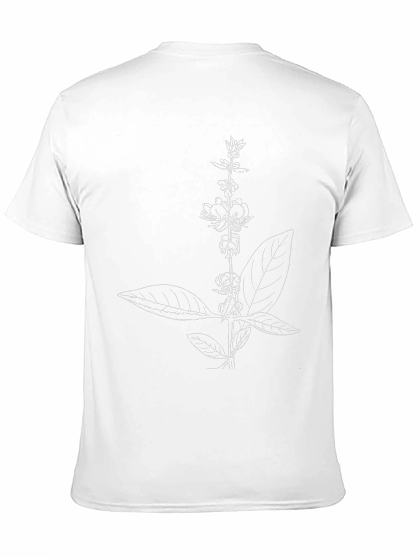 Black Botanical Print Black T-Shirt view 11