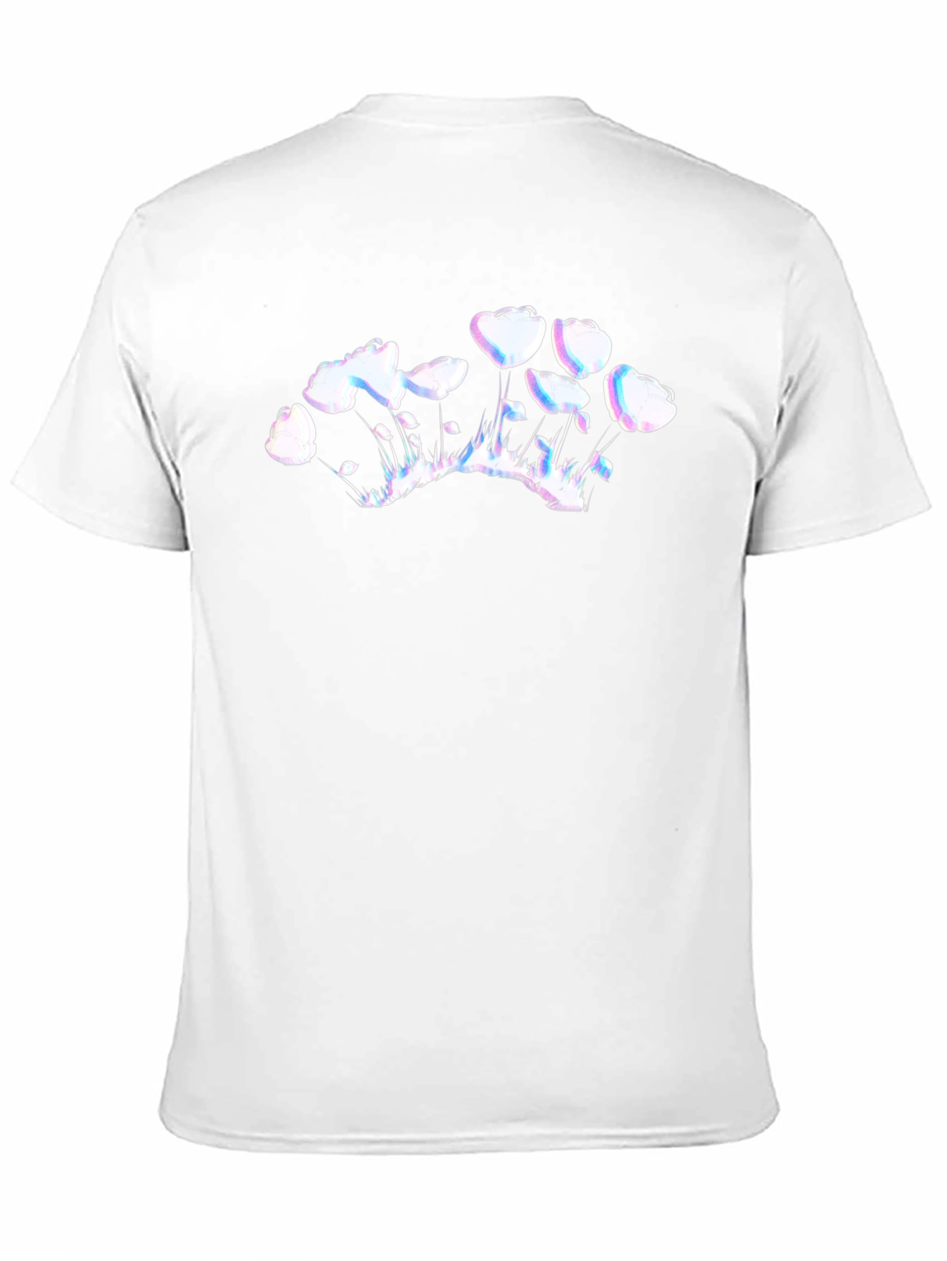 Black Floral Fantasy Black T-Shirt view 11