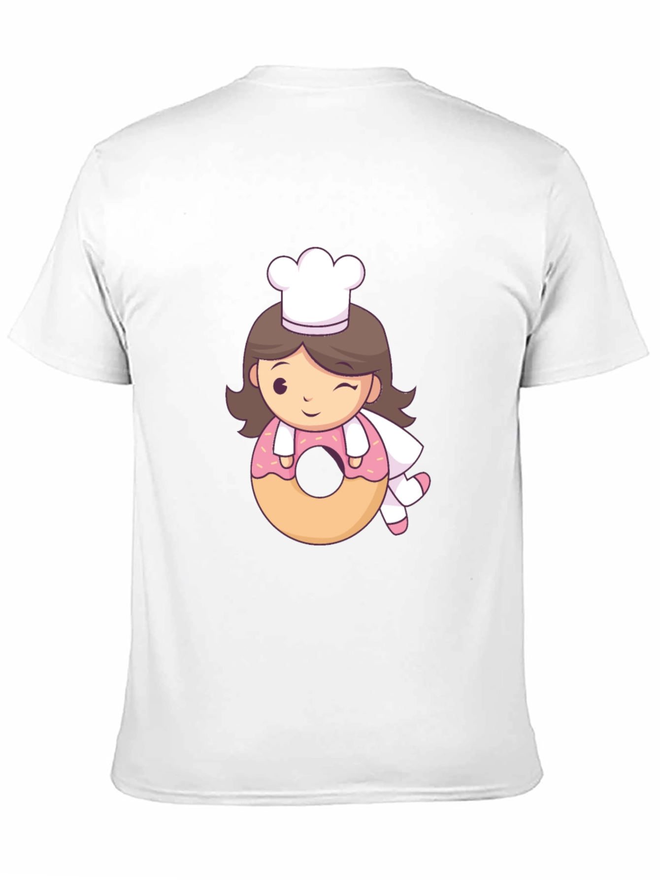 Black Chef Donut T-Shirt - Cute Cartoon Style! view 11