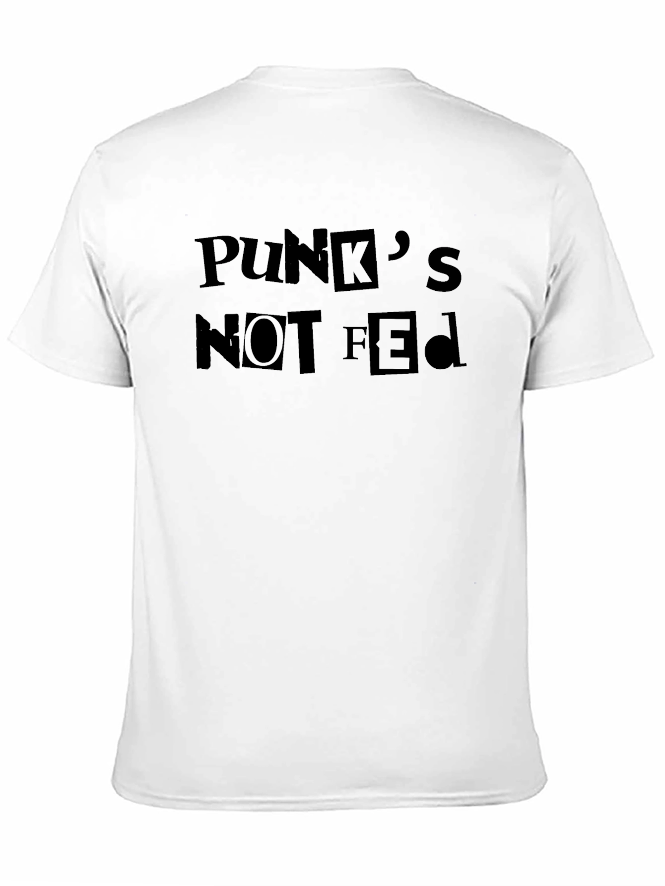 Black Punk's Not Fed Graphic Black T-Shirt view 11